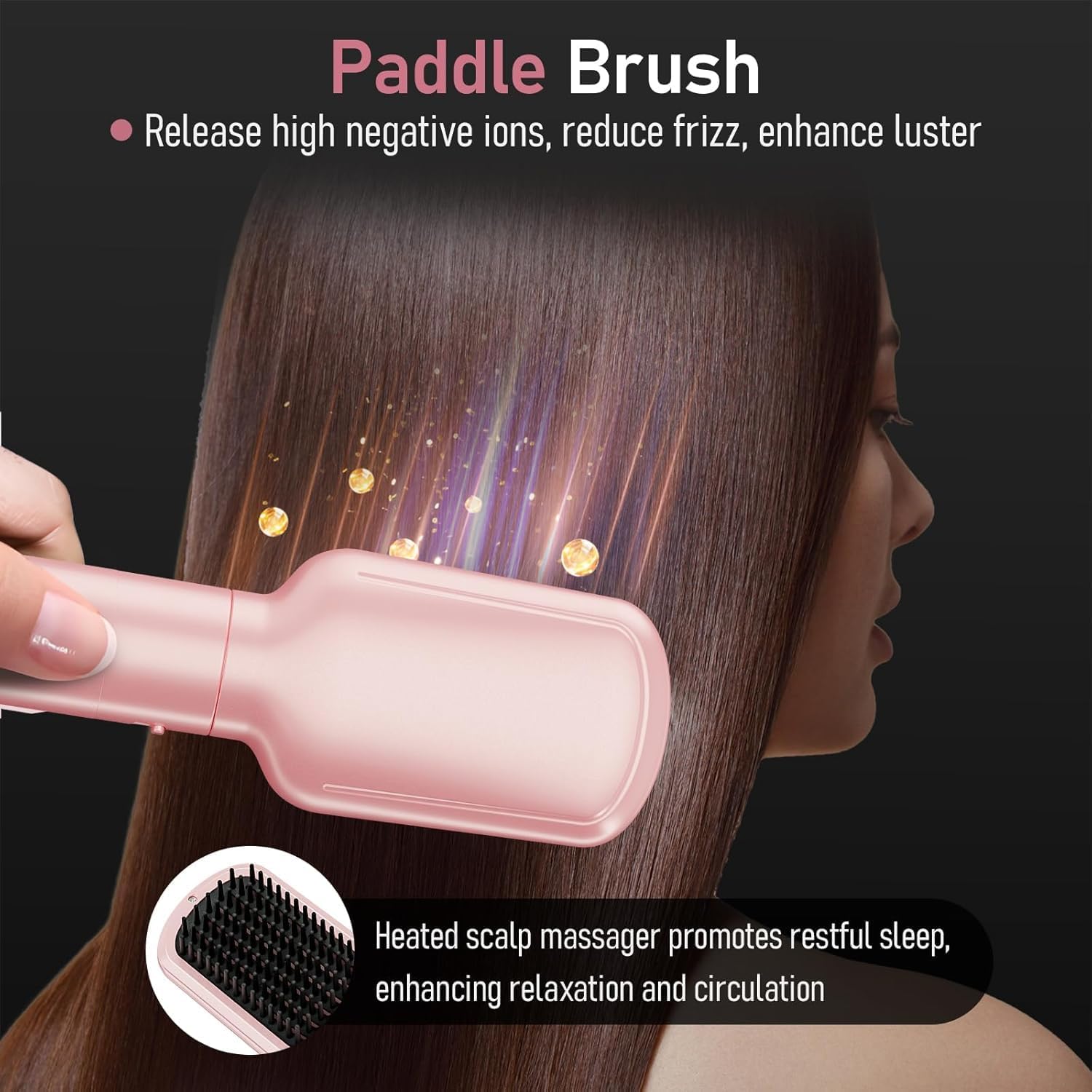 5 in 1Blow Dryer Brush Hair Dryer Brush Air Curler Air Curling Wrap Styler, Hot Air Brush Negative Ion Curling Brush Iron, Hair Styling Tools for Drying Curling Straightening