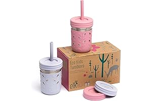 Leak-Proof Toddler Glass Cups