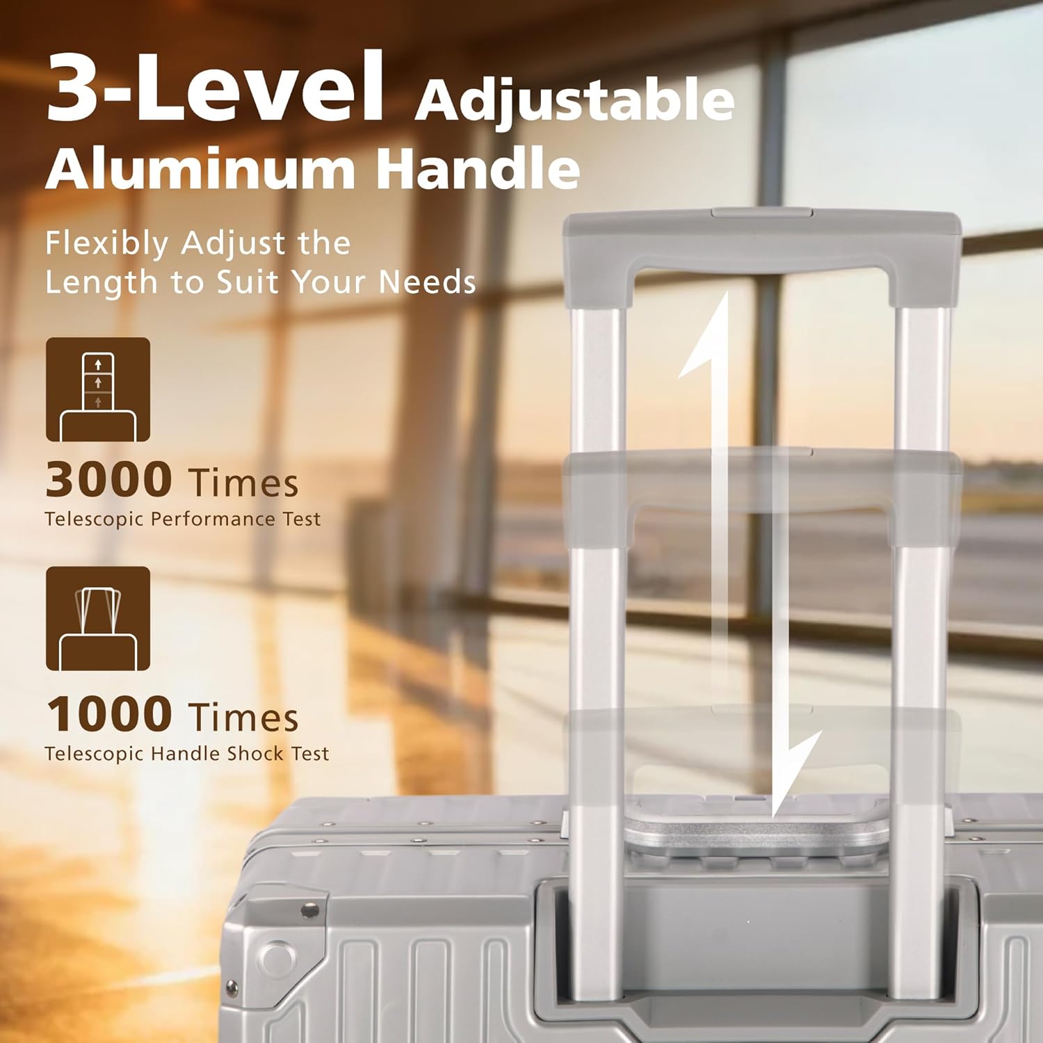 28-Inch Checked Large Luggage with Thickened Aluminum Frame, Durable PC Hardside Zipperless Suitcase with Spinner Wheels,TSA Lock,USB Charging Port,Light Gray