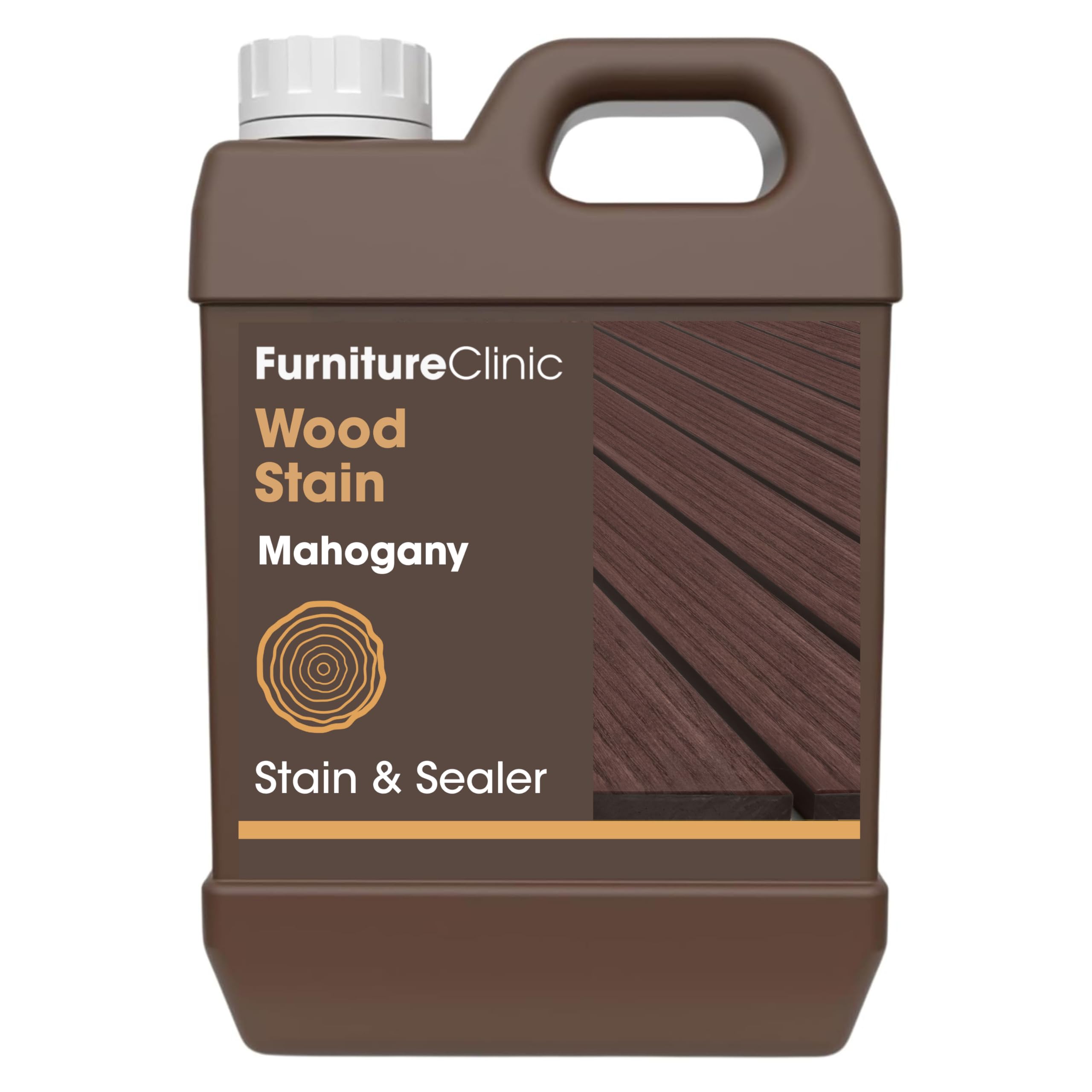 Furniture Clinic Wood Stain | Water Based | Fast Drying, Low Odor, & Non-Toxic | Multiple Finishes | for Indoor & Outdoor Furniture and More | Mahogany(8.5oz / 250ml)