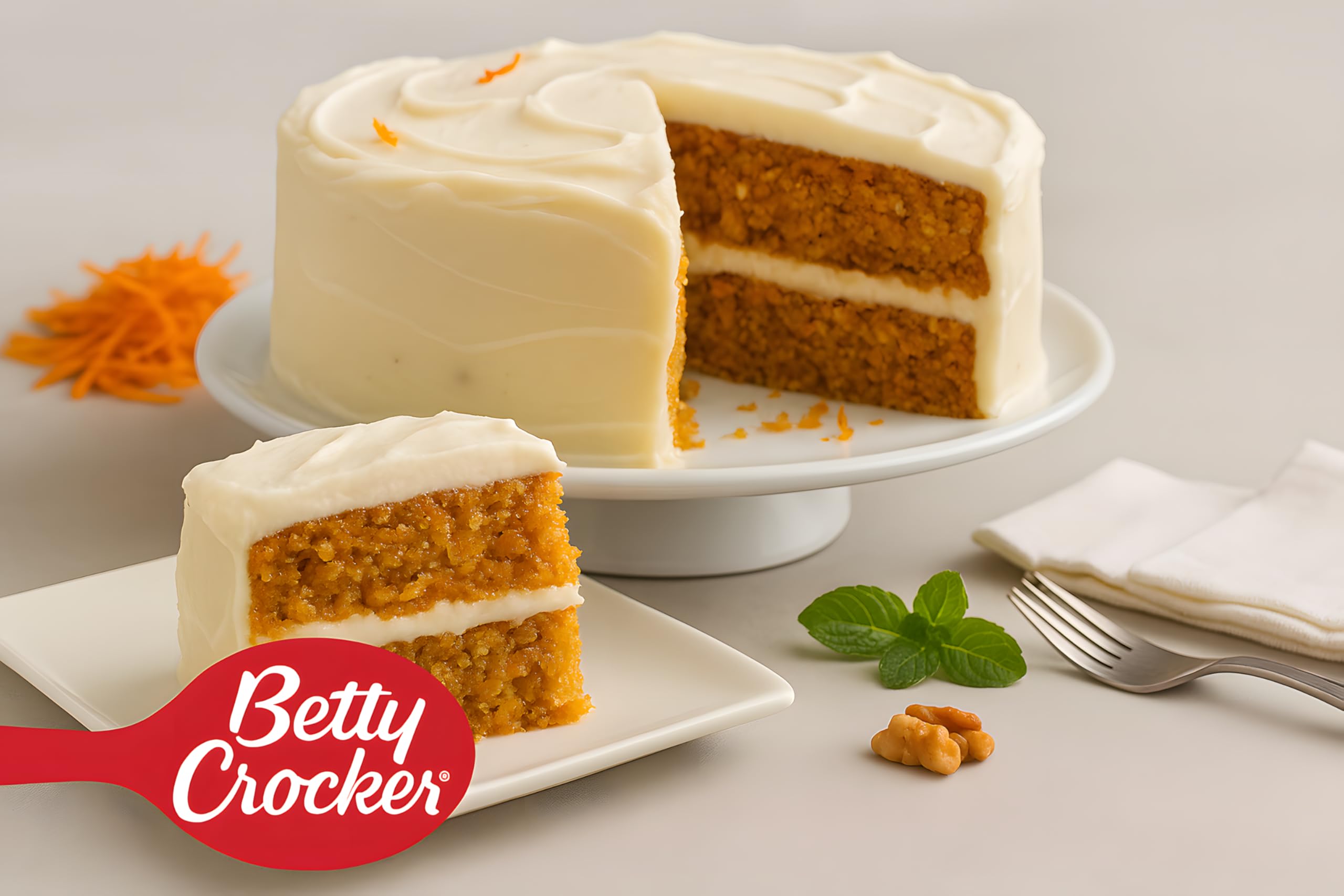 Betty Crocker Country Carrot Cake Mezcla para Pastel de Zanahoria 12 Porciones