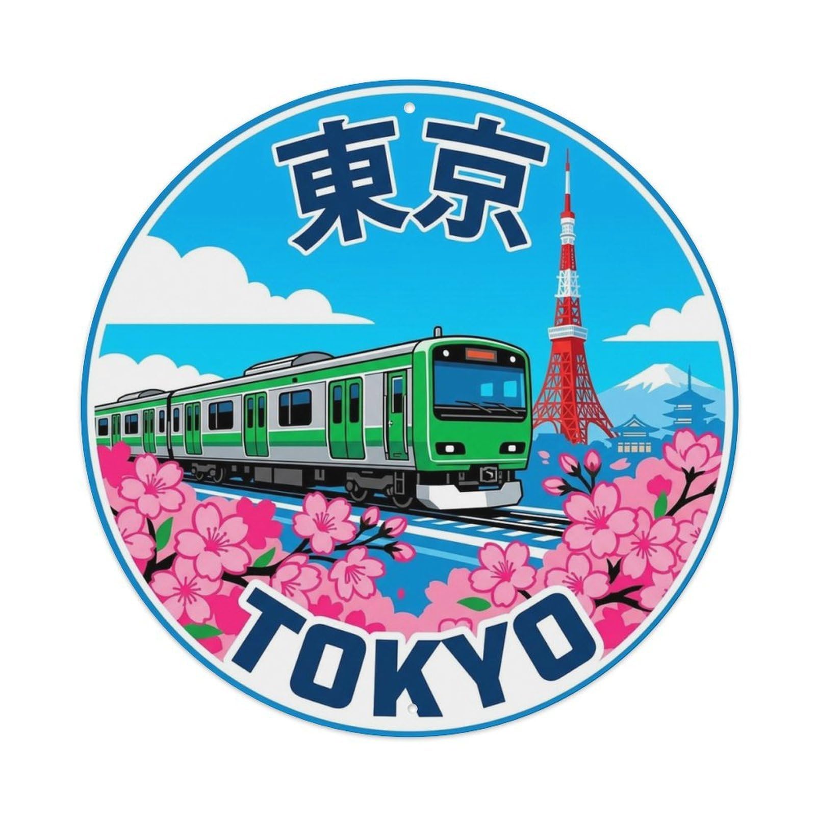 Tokyo Japan Capital Travel Classic Urban Skyline Metal Tin Sign