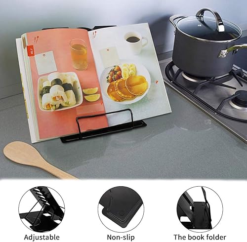 Miniatura 2 de Citmage Soporte para Libros de Escritorio Portadocumentos Soporte de Lectura de Metal de Servicio Pesado con Libro Revista Menú iPad Partitura