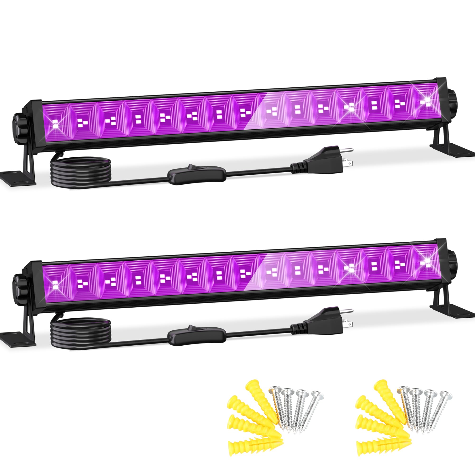 YQNLIFA 2 Pack 42W LED Black Light