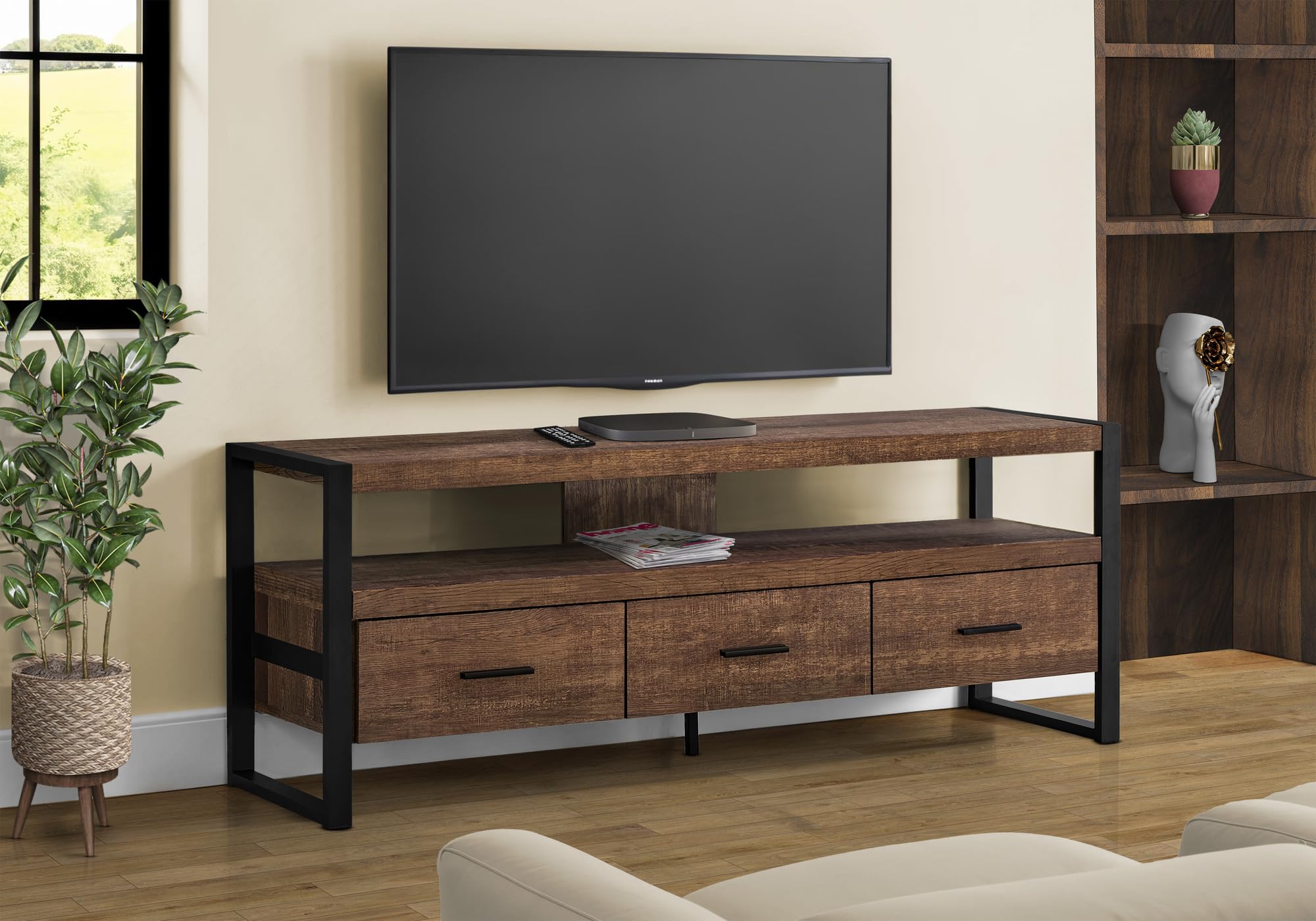 Monarch Specialties 60 Inch TV Stand Console Review - Dettaglio