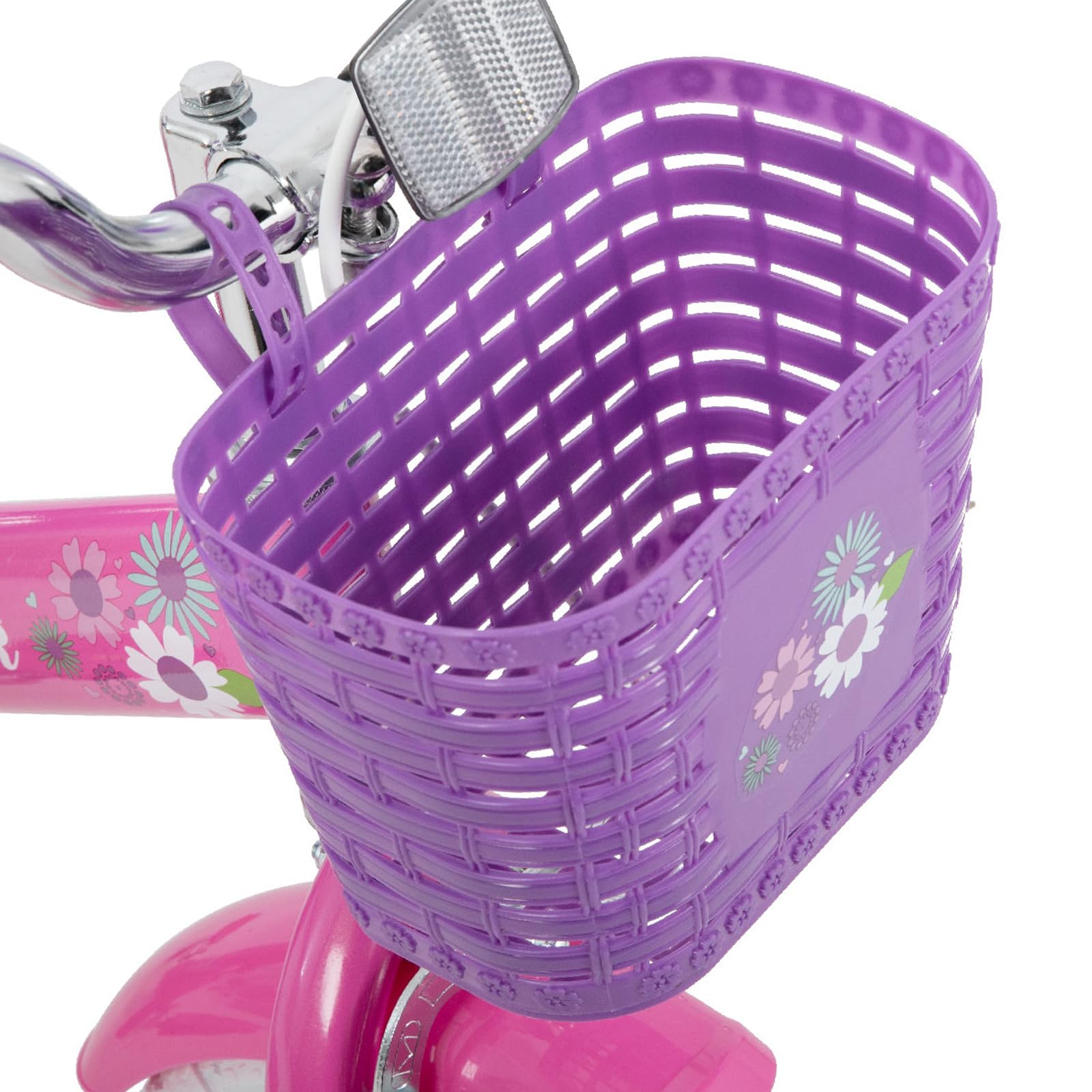 JOYSTAR Bicyclette 12/14/16 pouces pour enfants de 2 à 7 ans avec stabilisateurs, bicyclette pour filles avec panier et serpentins et siège pour poupée