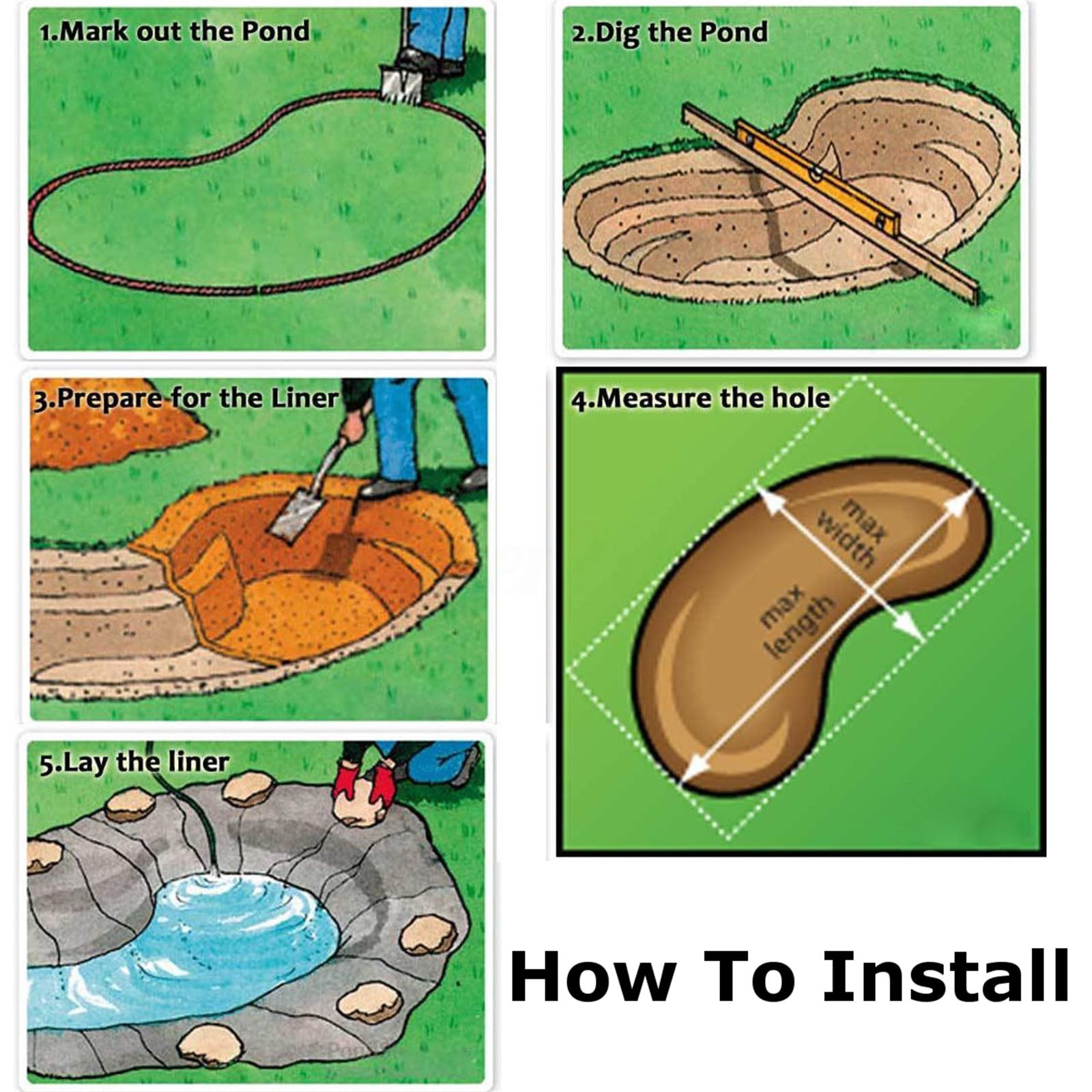 dDanke 5m×4.5m Clear PE Greenhouse Film Waterproof Cover for Garden Plant Pond Protection All Season Use