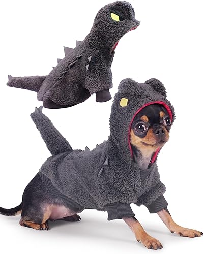 Frienperro Disfraz de reno de Navidad para perros pequeños, disfraces de Navidad para perros, sudadera con capucha para perros pequeños, ropa de