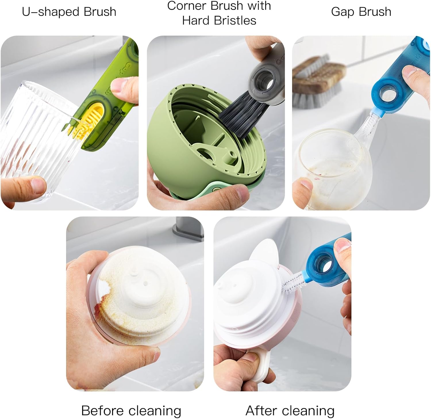 3イン1多機能クリーニングブラシ、Grand Kitchen3in1クリーニングブラシ、多機能クリーニングブラシ、カップ蓋クリーニン
