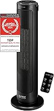 TZS First Austria Aérotherme tour avec élément de chauffage céramique PTC | Radiateur de chauffage | Oscillation | 2000 watts | 2 niveaux de chauffage | Minuterie | Thermostat