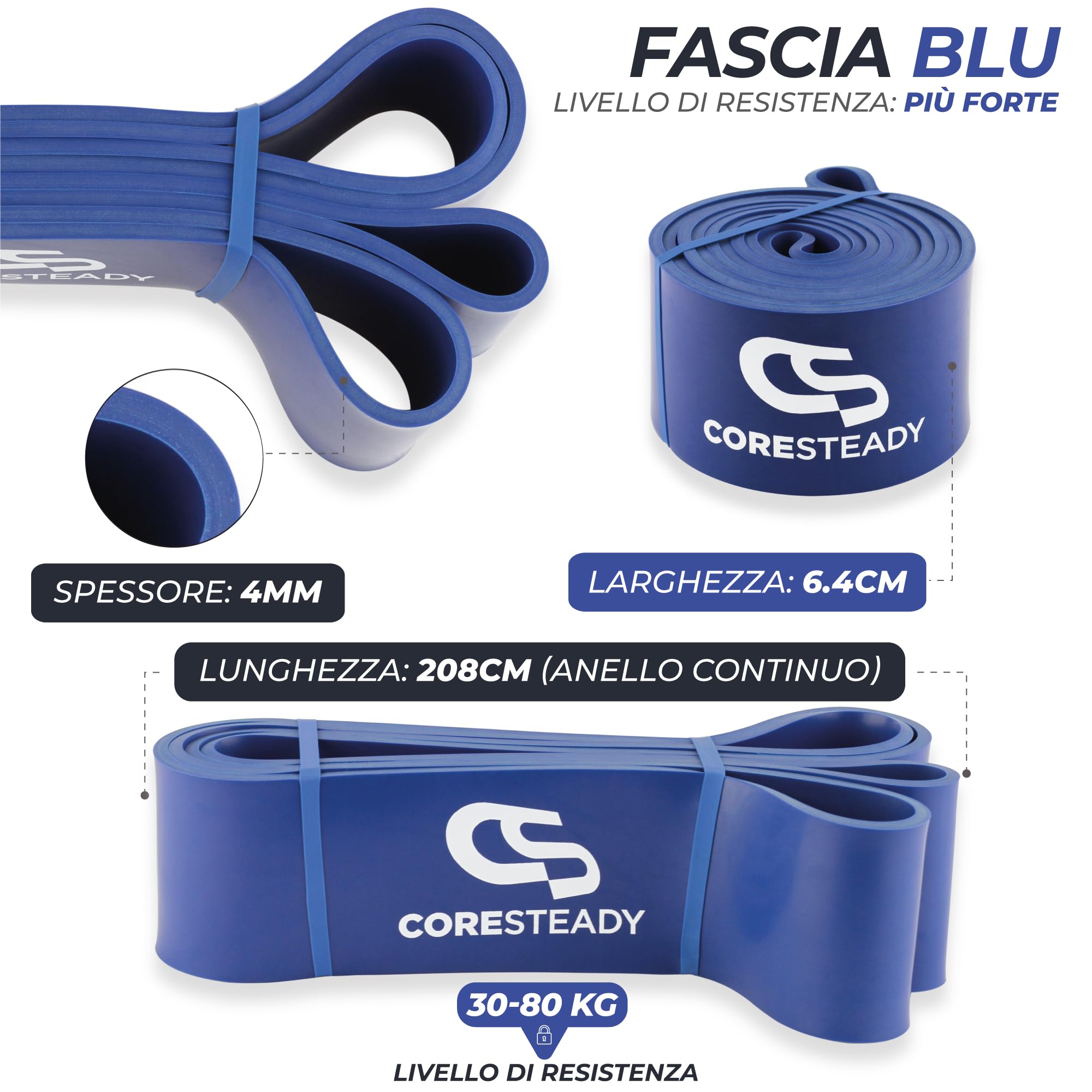 Elastici Per Trazioni Alla Sbarra - Set Con 4 Bande Di Assistenza E Pedana Comfort Per Allenarsi A Casa
