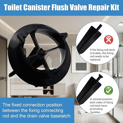 Miniatura 4 de Kit de repuesto de válvula de descarga de recipiente, compatible con Kohler GP1229656, K-1188999, K-1188998, para sistema AquaPiston, incluye guía