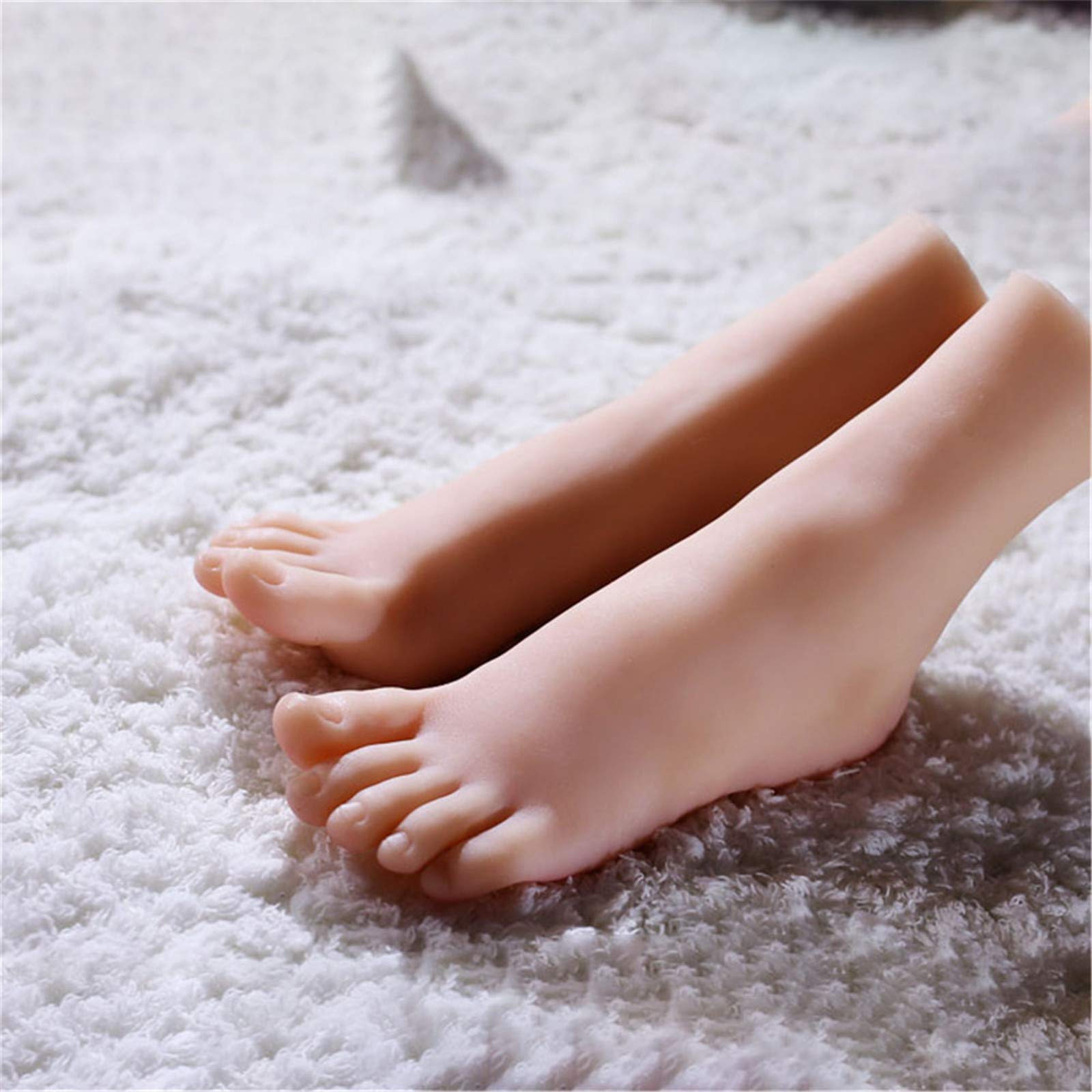 Pieds Féminins En Silicone Réaliste Avec Os - Modèle Présentation 22.5 Cm - Neufs - Taille 38