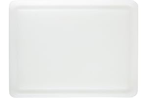 Dexas 15 x 20 inch White NSF Polysafe Pizza Cutting Board with Well