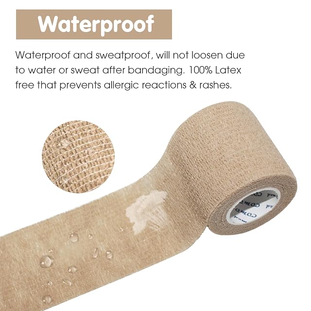 Foto 5 de 7 de COMOmed Non-woven fabric self-adhesive Bandage venda cohesiva Mascota Vendaje Piel 2.5cm X 4.5m 12 Volumen