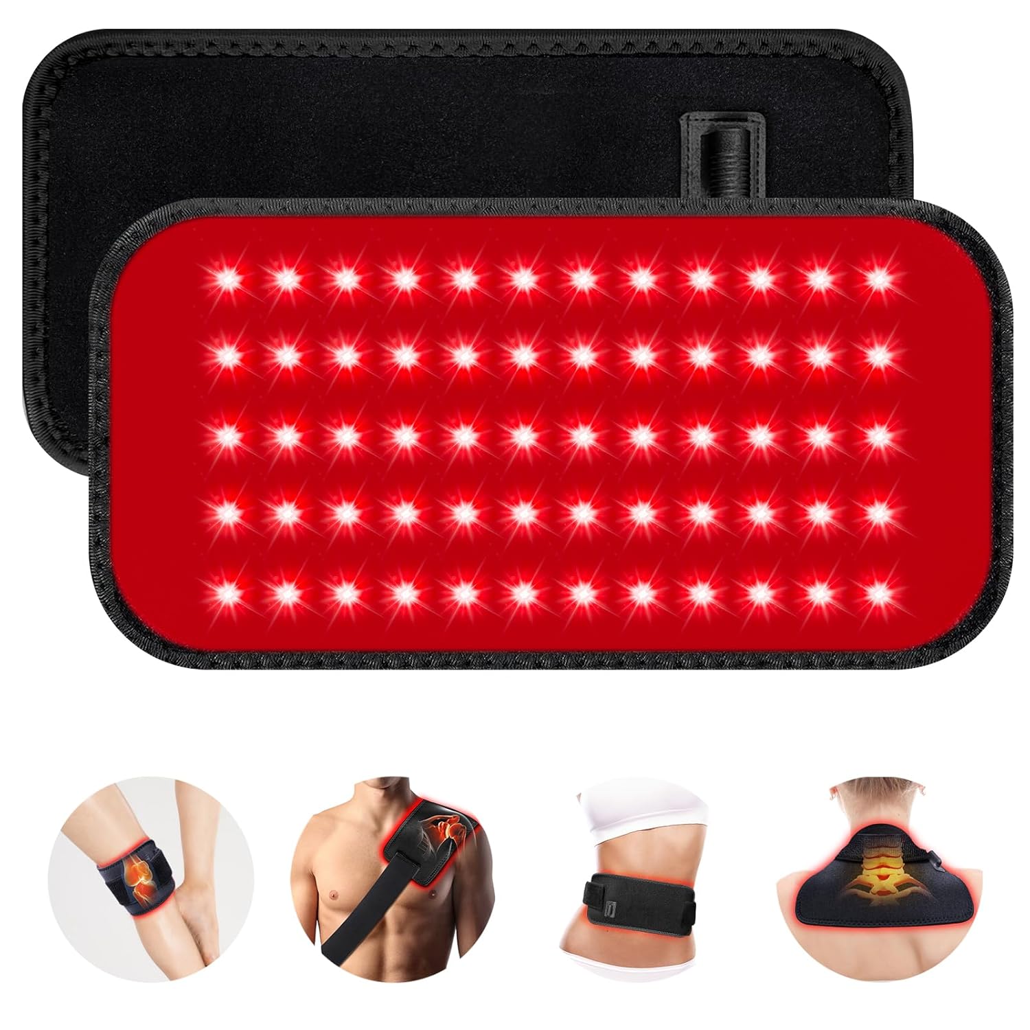 Red Light Therapy Belt 3 in 1 LED Bead Infrared Light Therapy for Body Wearable Wrap with Timer