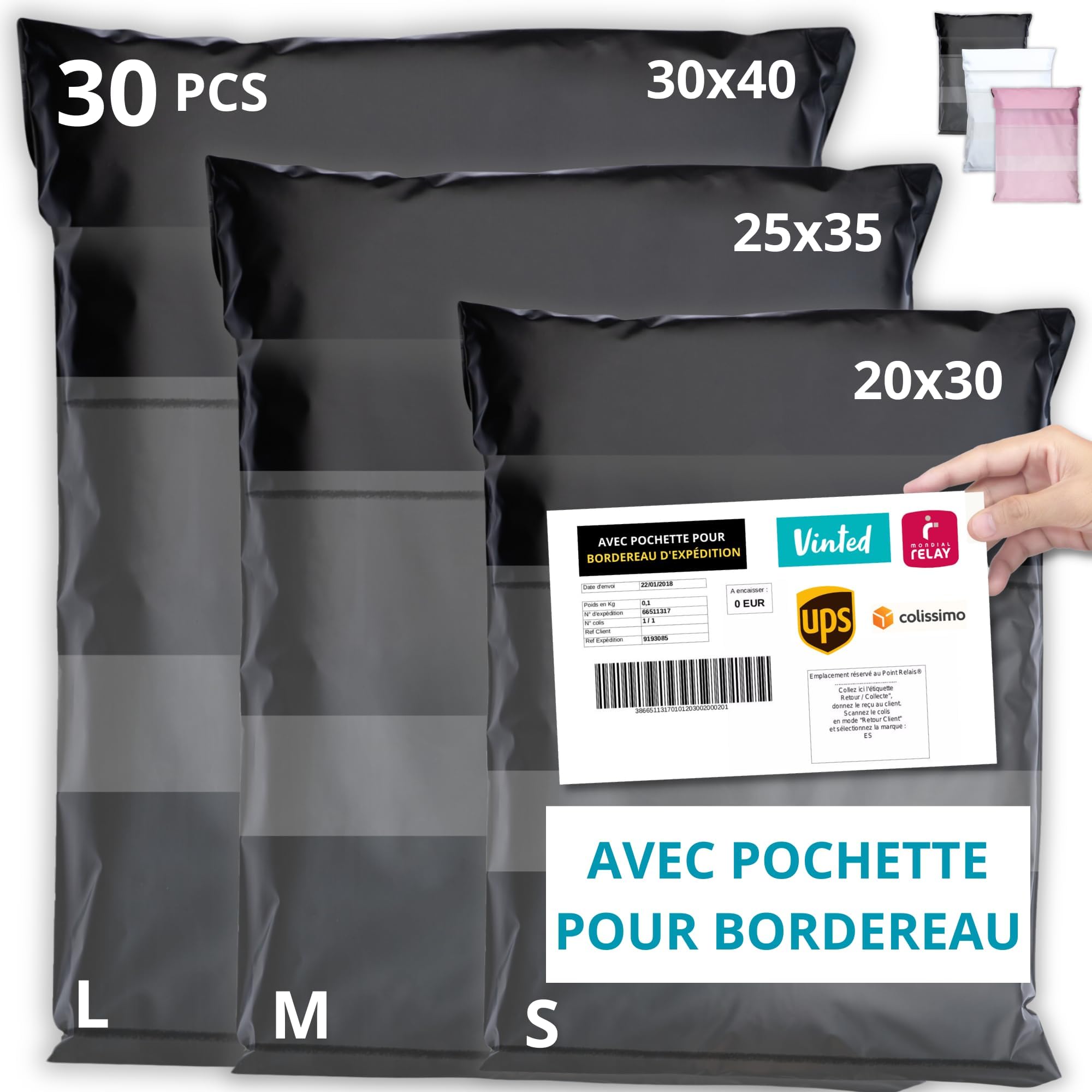 Pochette pour bordereau d'expédition, 4-1/2