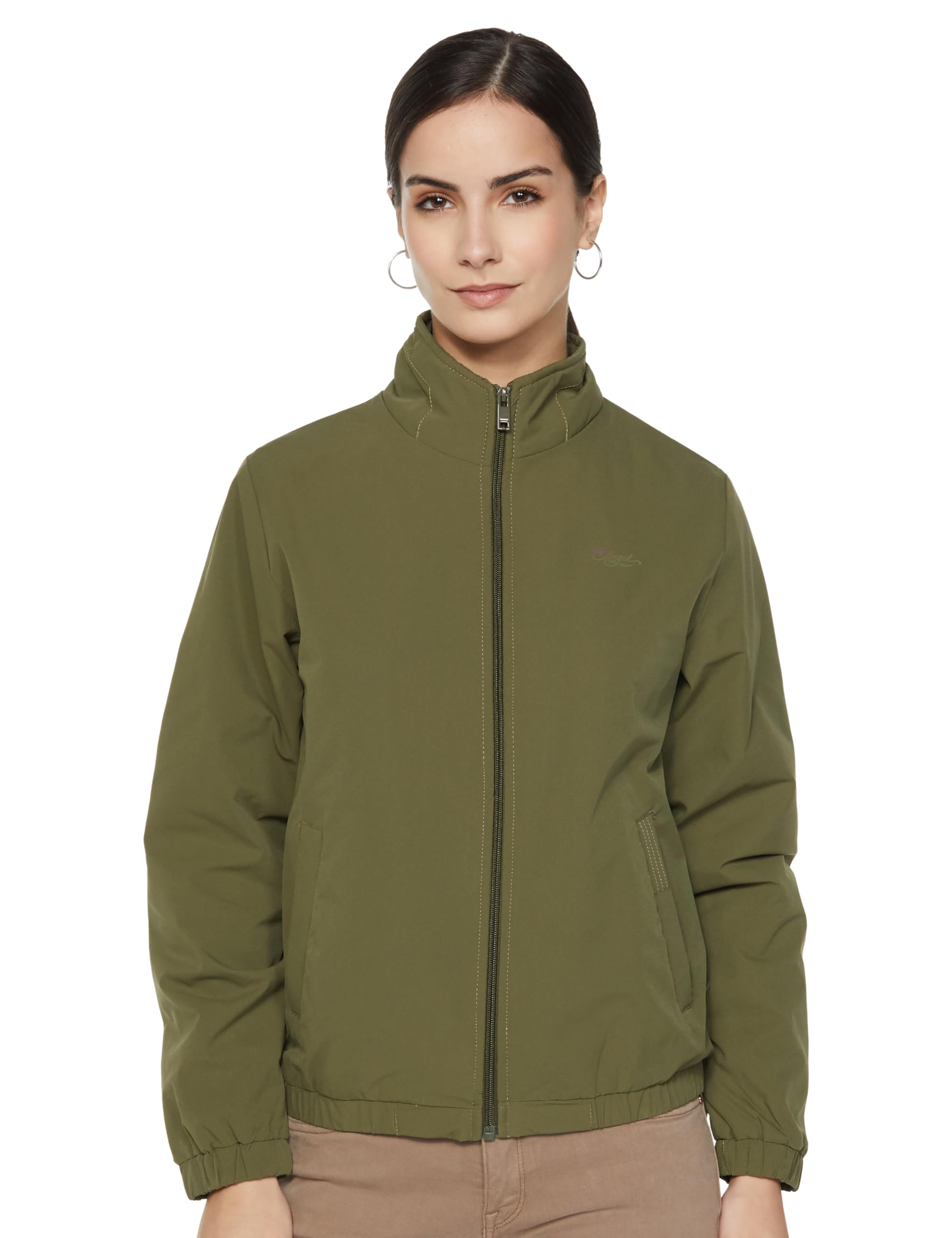 Highlander Women's Polyester Standard Length Windbreaker in neutral