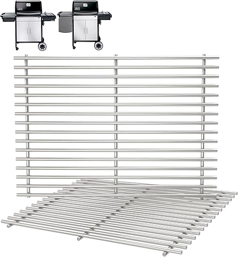 Parrillas para parrilla Weber Spirit 200, E210, Genesis Silver A, Spirit 500 con control lateral, para Weber 65904, 7521, 7522, 7523, acero