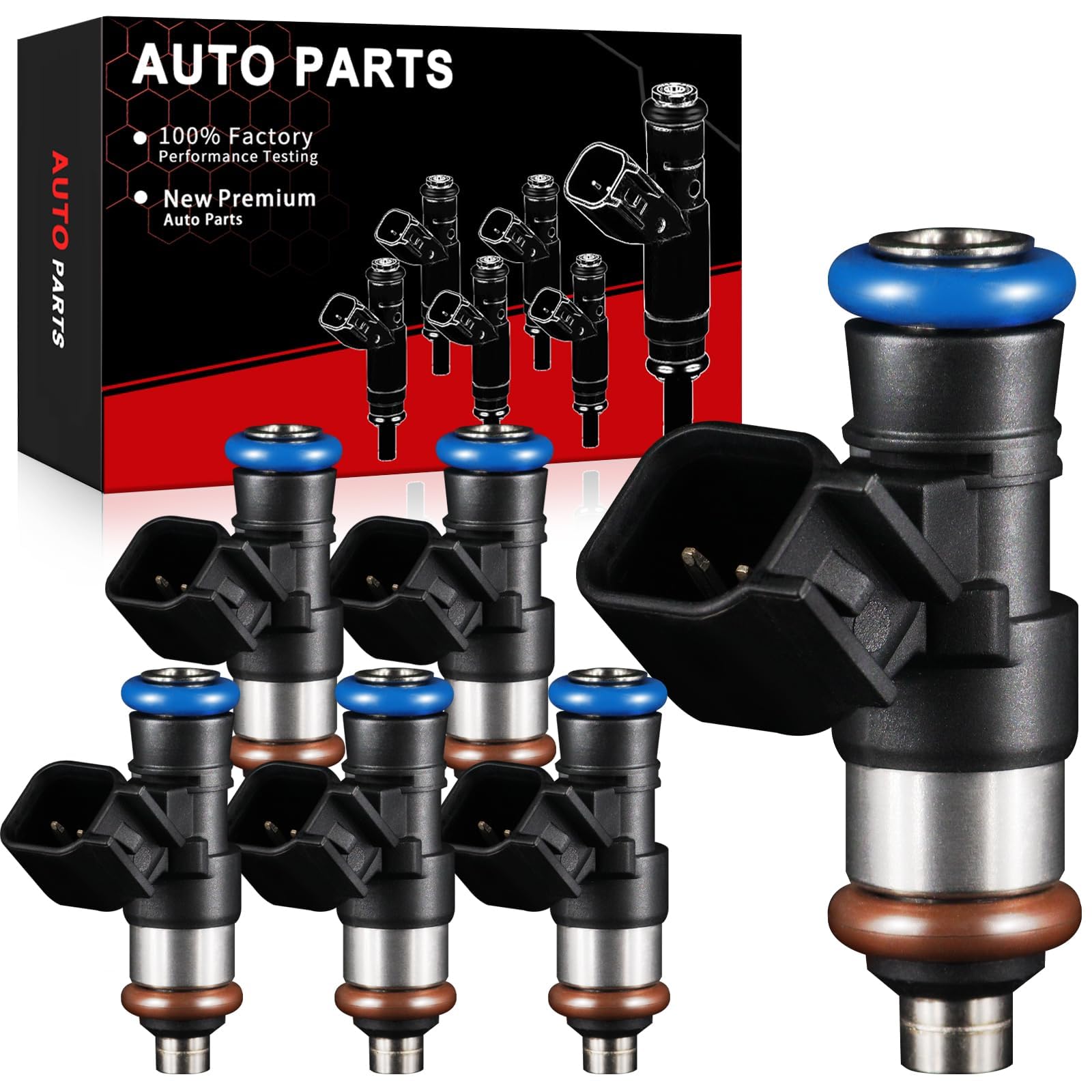 Fuel Injectors Fits for:-Ford Edge Explorer Flex F150 Transit150 Transit250 Transit350 for:-Mustang for:-Lincoln MKX V6 3.5L 3.7L 2011-2019 6PCS OE#0280158191, FJ1116, 822-11214