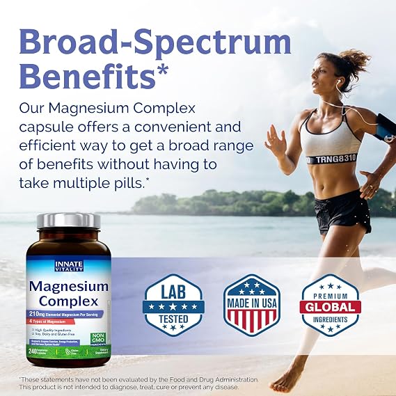 Innate Vitality 4-in-1 Magnesium Complex for Women and Men, 90 Capsules