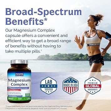 Innate Vitality 4-in-1 Magnesium Complex for Women and Men, 90 Capsules