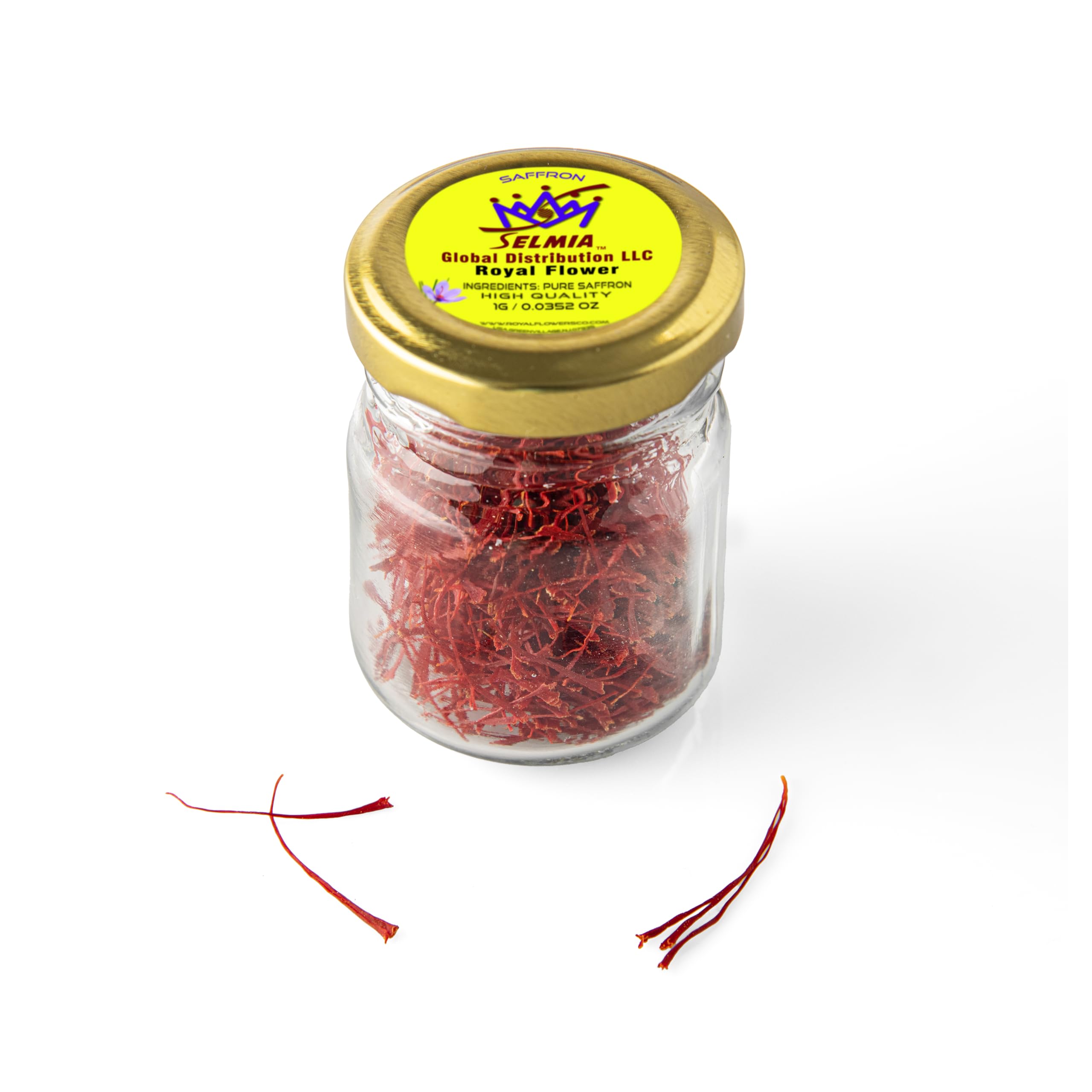 SELMIA, Pure Saffron, All Red Saffron Threads,Spice For Paella, Rice, Desserts, Meat and Chicken Kebab, Golden Milk, Tea & Coffee, Risotto, Beverage,