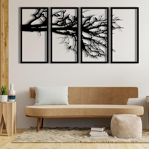 Miniatura 2 de Arte de pared de metal árbol de la vida, decoración de pared de metal árbol de la vida, arte de pared de metal para árbol genealógico, decoración de