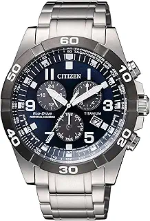 [CITIZEN] 腕時計 メンズ シチズン BL5558-58L 【海外人気モデル】 防水 光発電エコ・ドライブ シルバー ネイビー ブルー 青 チタン 軽量 クロノグラフ ビジネス アナログ ソーラー