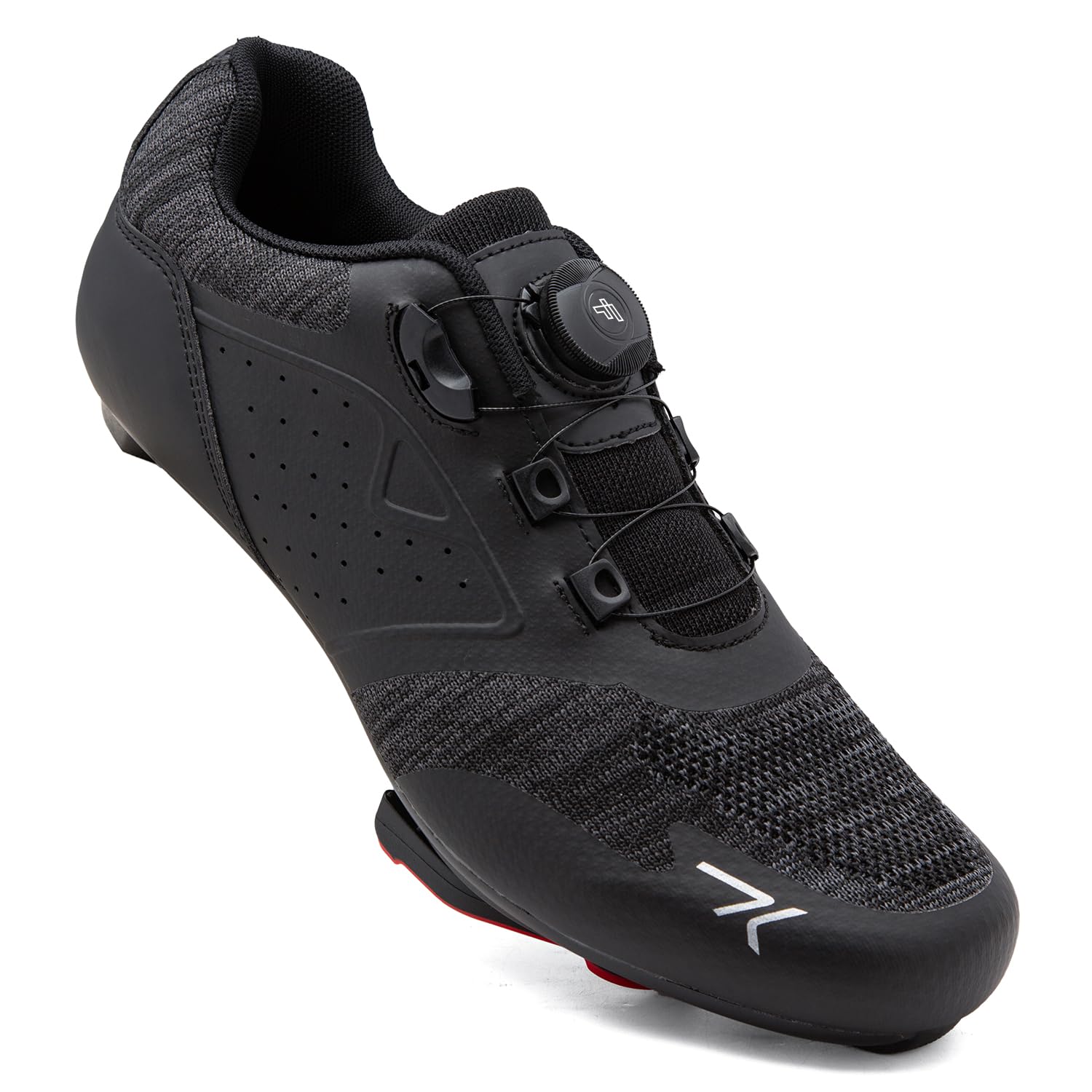 Feyenold Herren Fahrradschuhe Damen Radsport Schuhe Kompatibel mit Peloton & Kompatible Installation Look SPD SPD-SL Delta Lock Pedal Reitschuhe Schwarz 39 EU