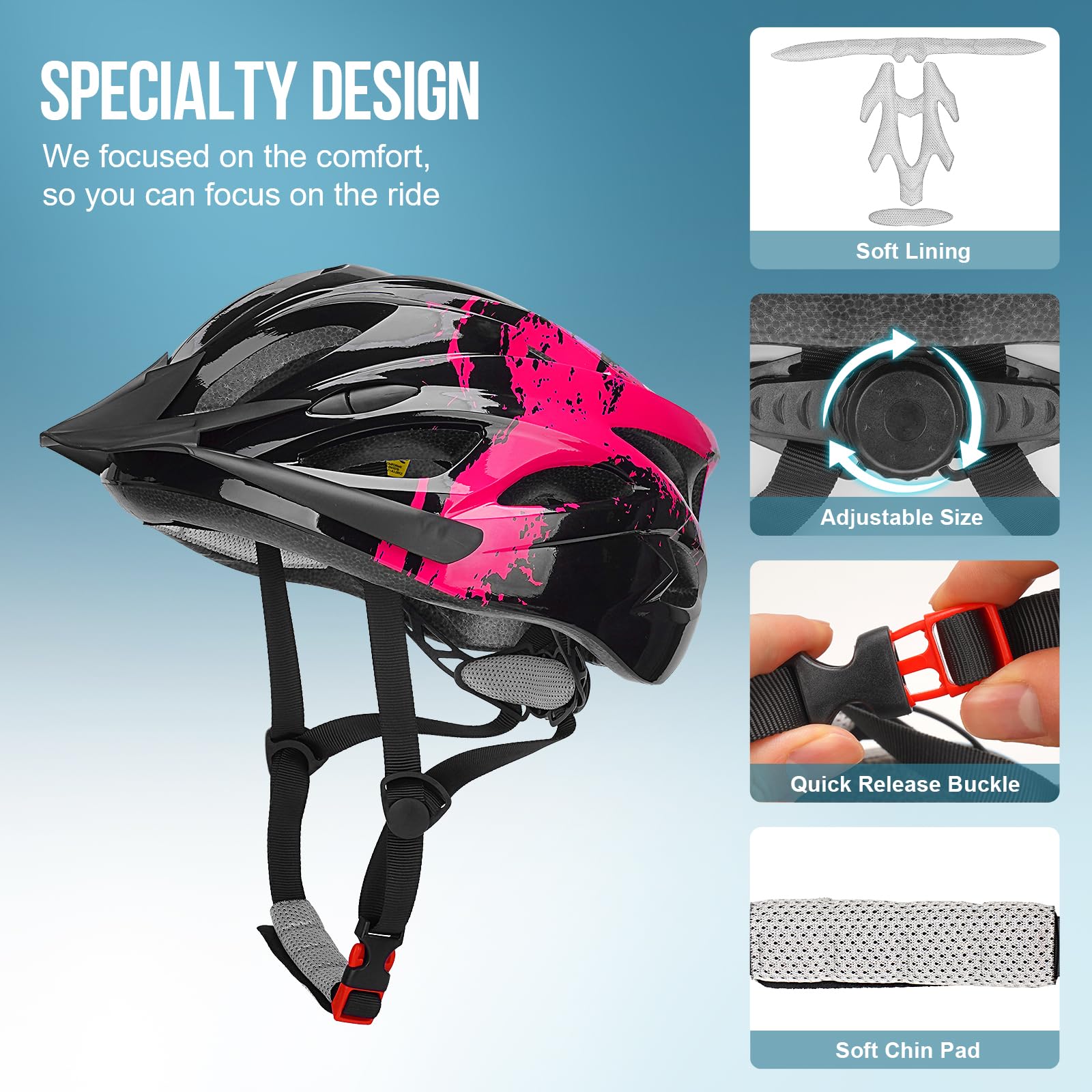 Fahrradhelm Erwachsene mit Licht für Damen und Herren 57-62CM, Radhelm, Cityhelm Urban Fahrradhelm für Herren Damen mit Abnehmbarer Magnetische Schutzbrille Visier