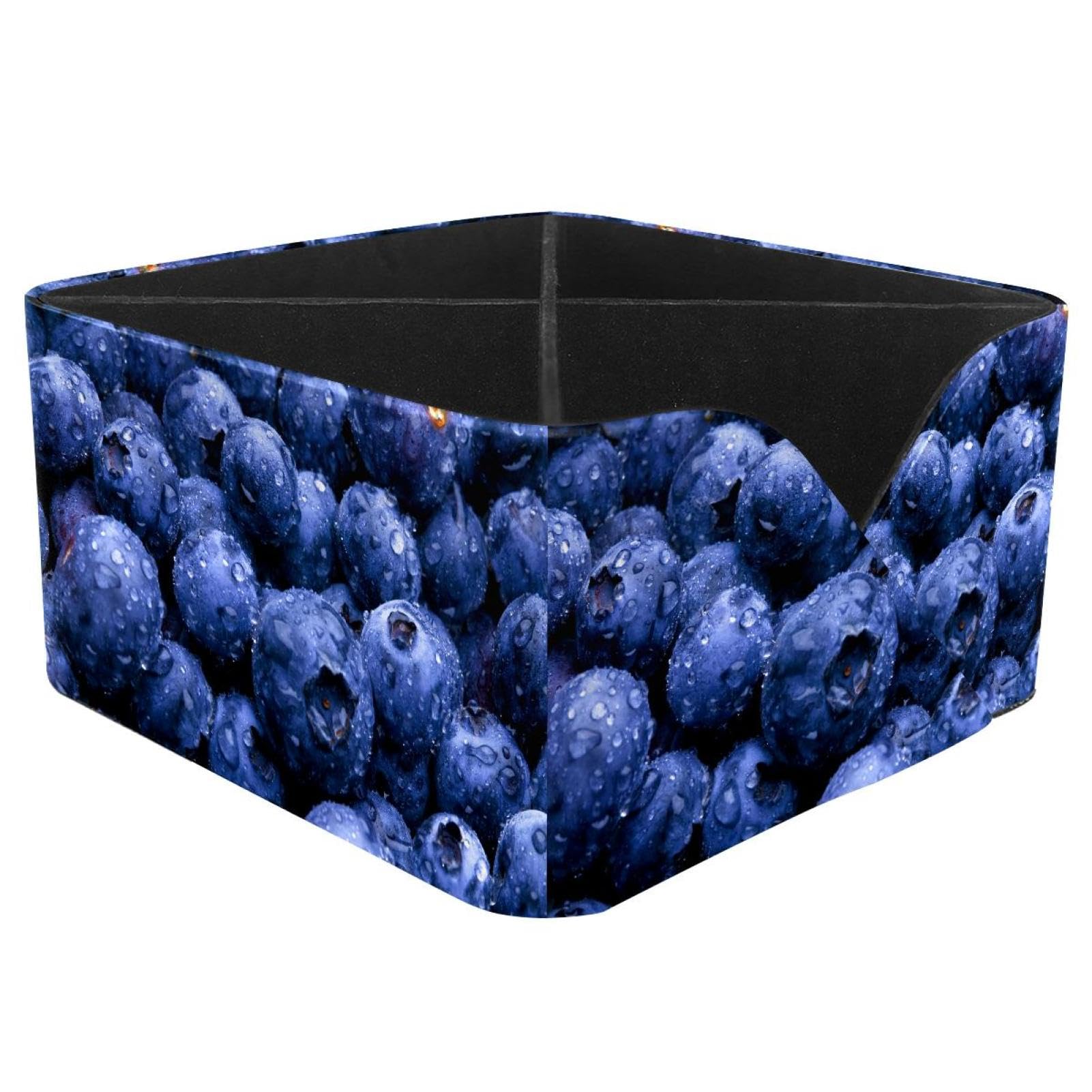 KengjuTesu Love Fruit Blueberry Desktop Organizer Pen Holder, Rectangular Pencil Cup for Office, Study and Makeup Stations