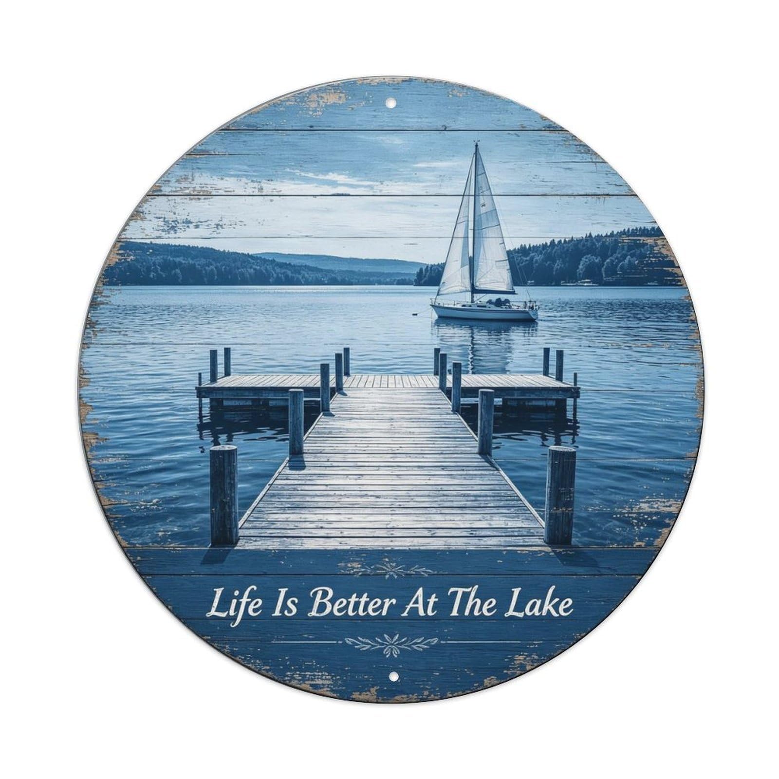 Life Is Better At The Lake Metal Tin Sign Plaque