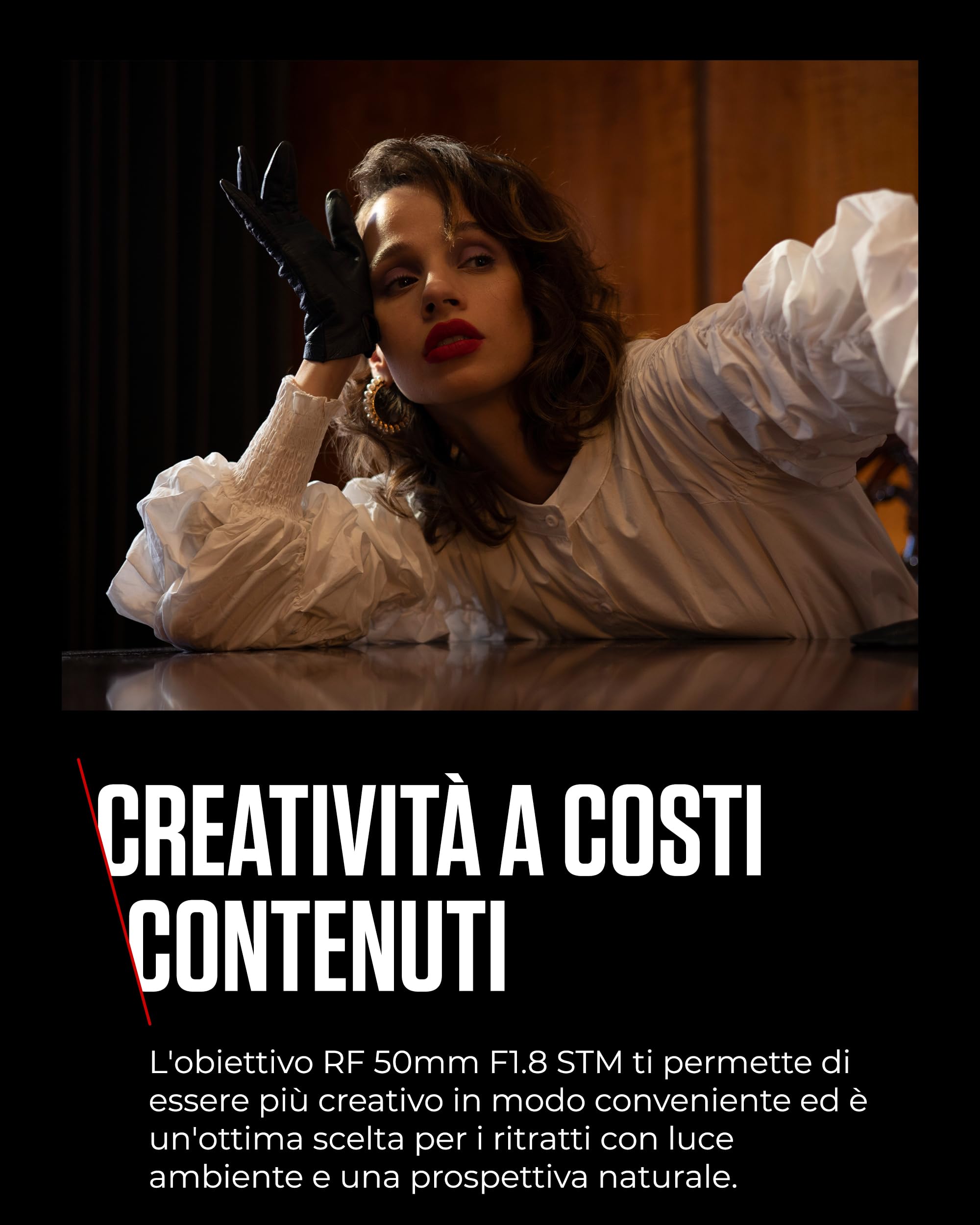 Canon Obiettivo RF 50mm F1.8 STM Compatto e Leggero per Fotocamere EOS Serie R