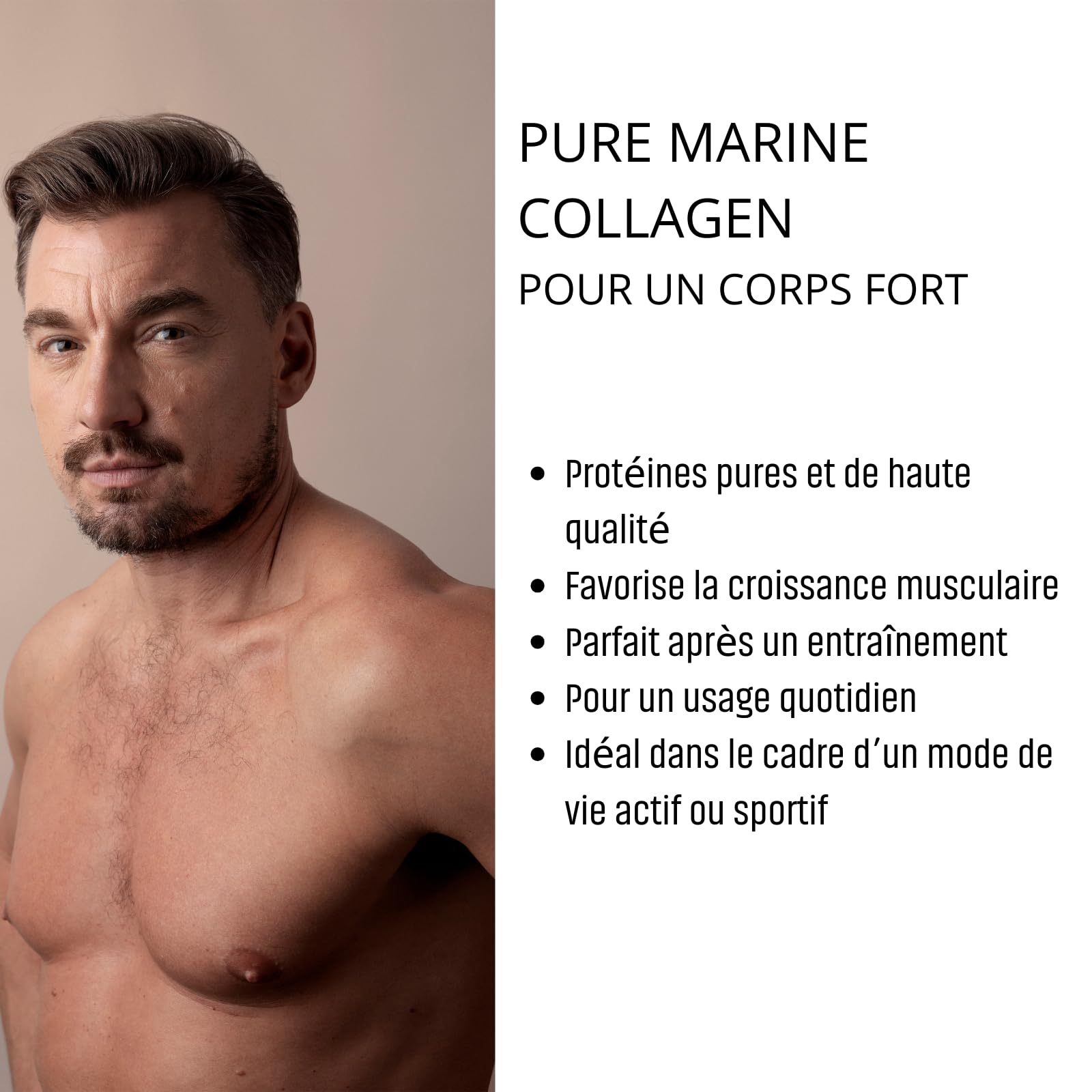 Seagarden Collagène marin en poudre pur Type I -Pour les articulations, les Os, les Muscles, la Peau - Pre Workout Booster Puissant - Non aromatisé - 300g 2 mois (Sans saveur)