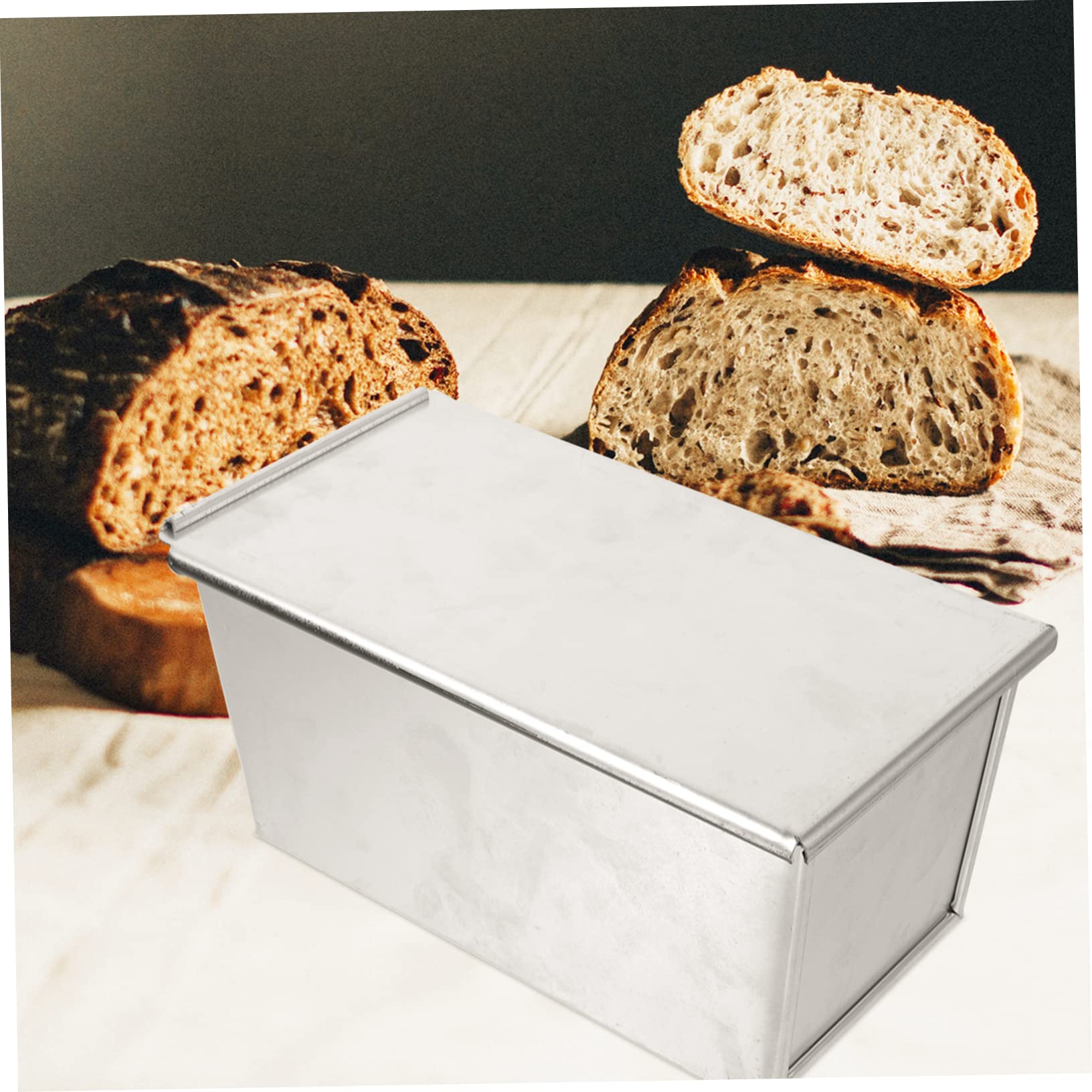 Toastpfanne mit Deckel, Aluminiumlegierung, Silber, Große Kapazität