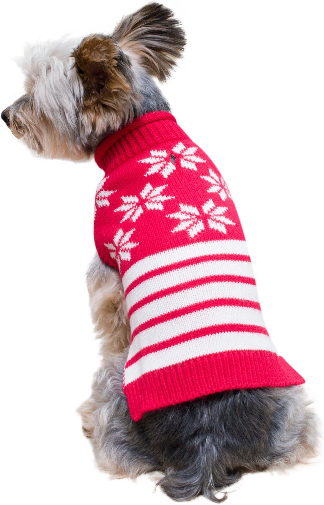 Stinky G Red snowflakes Sleeveless Dog Pet Jumper Small #10