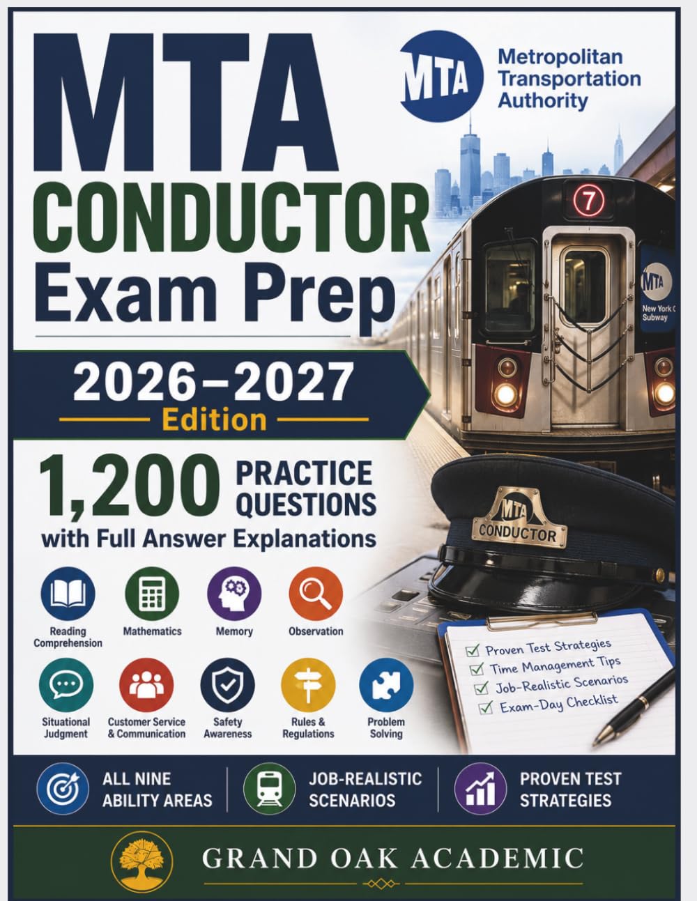 MTA CONDUCTOR Exam Prep 2026–2027: 1,200 Practice Questions with Full Answer Explanations