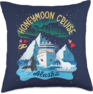 Alaska Honeymoon Cruise Match Couples Newlyweds Just Married Throw Pillow