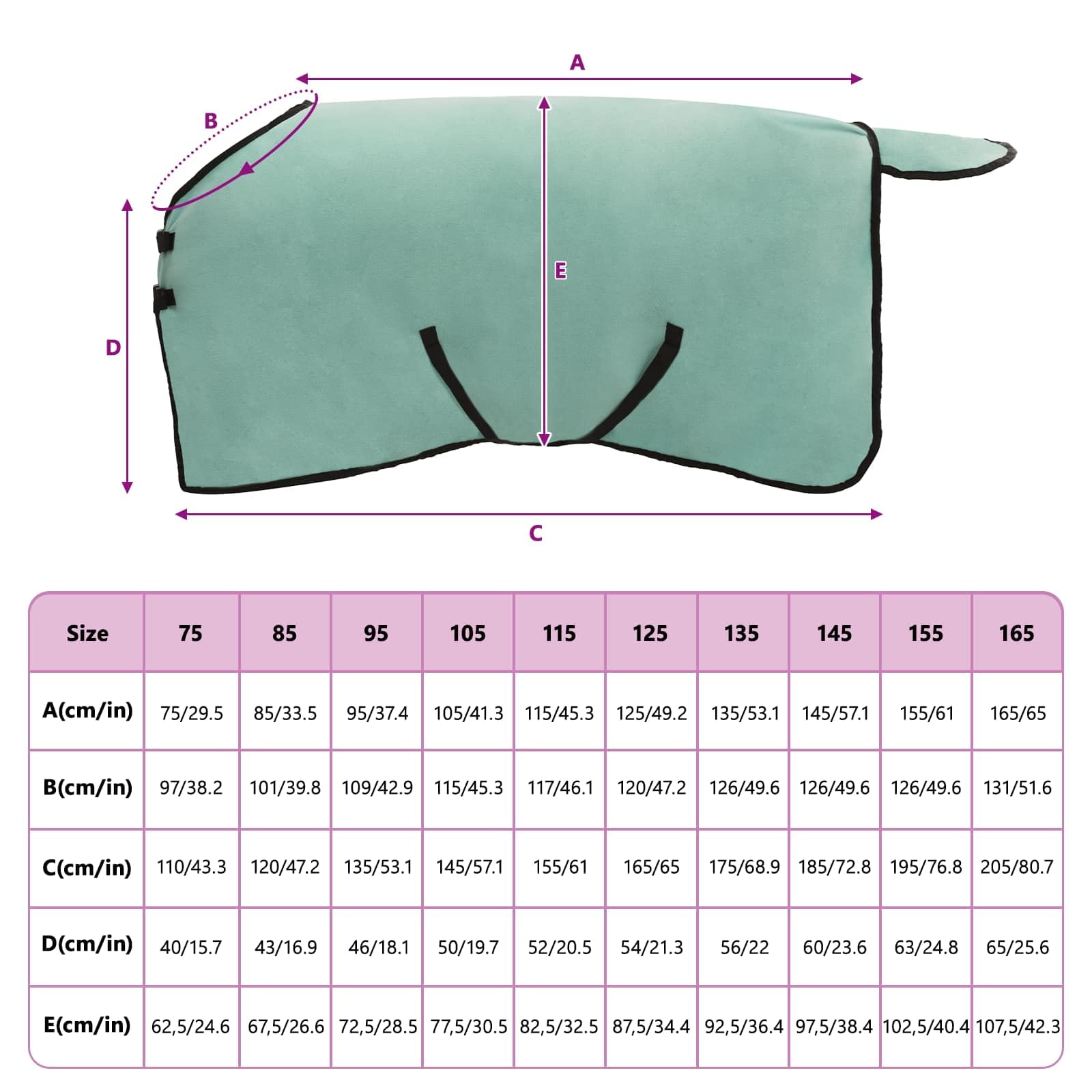 Manta para caballo, 85 cm, poliéster, transpirable, impermeable, resistente al viento, resistente al desgarro, para pastoreo, exterior, transición, protección cálida con correa ajustable