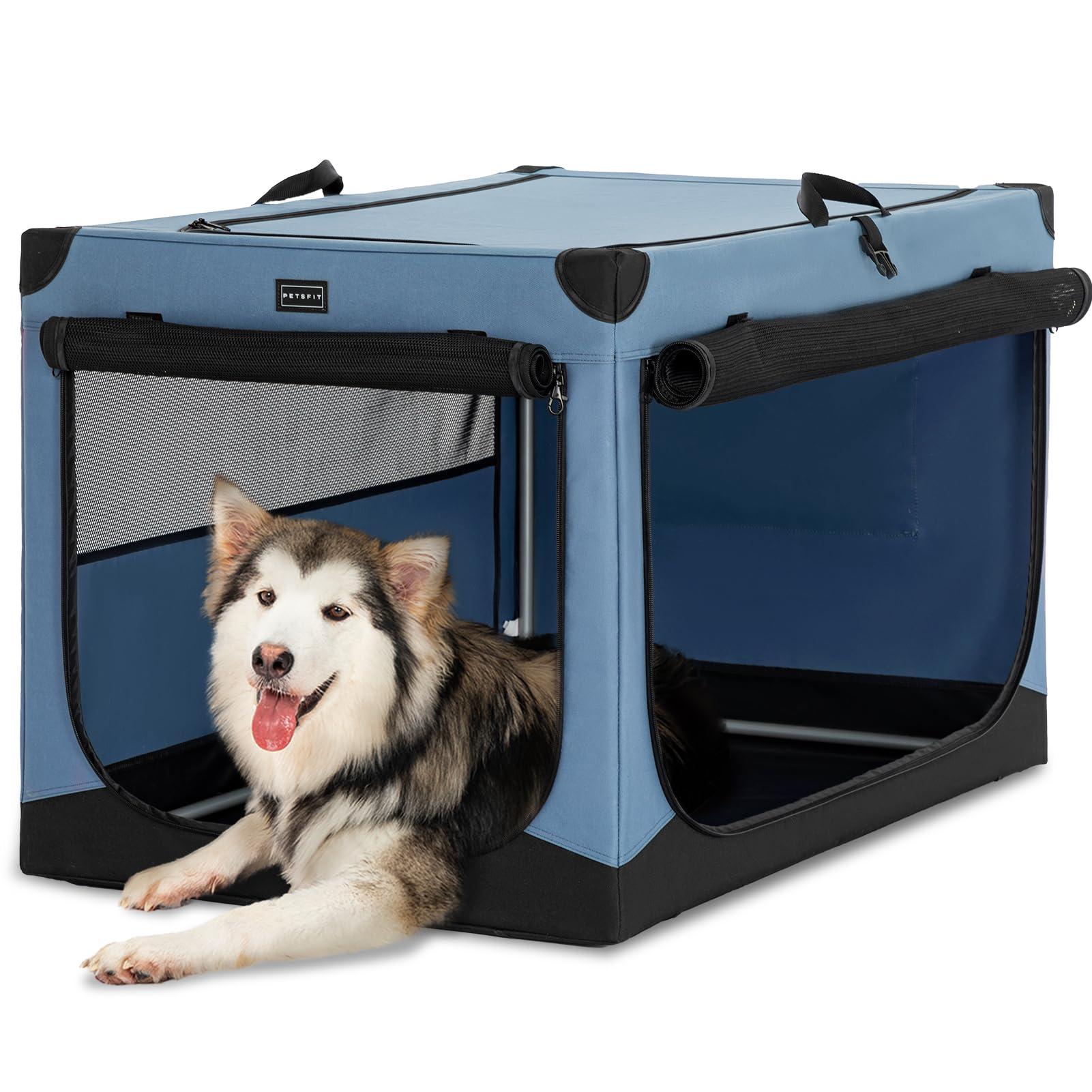 Petsfit Dog Carrier, Foldable Dog Carrier Bag Carrier with Tubular Steel Frame Safe for Large Medium Small Dogs Global Recycled Standard Global Recycled Standard Global Recycled Standard