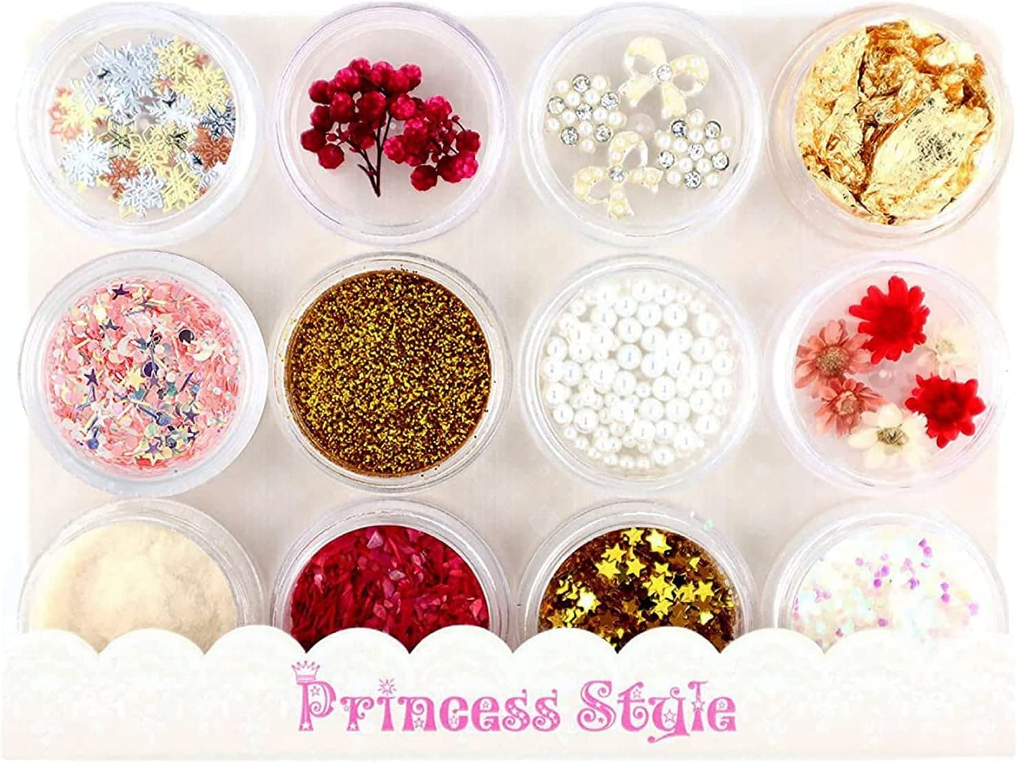 Amazon | Princess-style レジン 封入 パーツ 花 ドライフラワー 