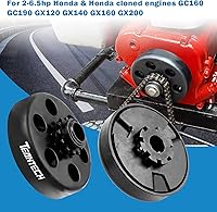 Vista 5 de Embrague de Go Kart con orificio de 3/4" 12T con cadena #35 Embrague centrífugo y cadena para motores de Go Kart Minibike Honda Kart