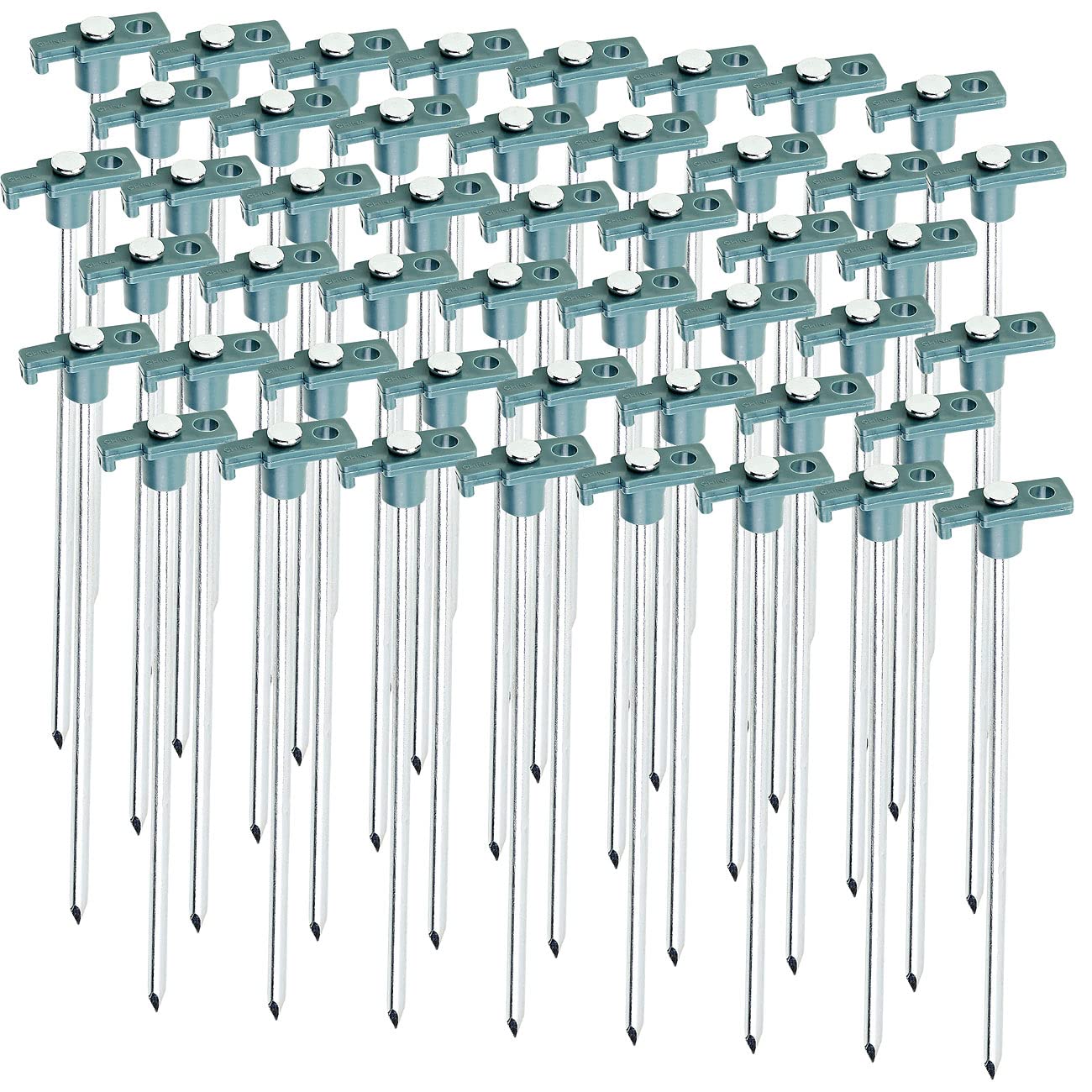 Semptec Urban Survival Technology Zeltnägel: 48er-Set Felsbodenheringe für steinigen Untergrund, 25 cm, Ø 7 mm (Heringe für steinigen Boden, Zelt-Hering, Nagel)