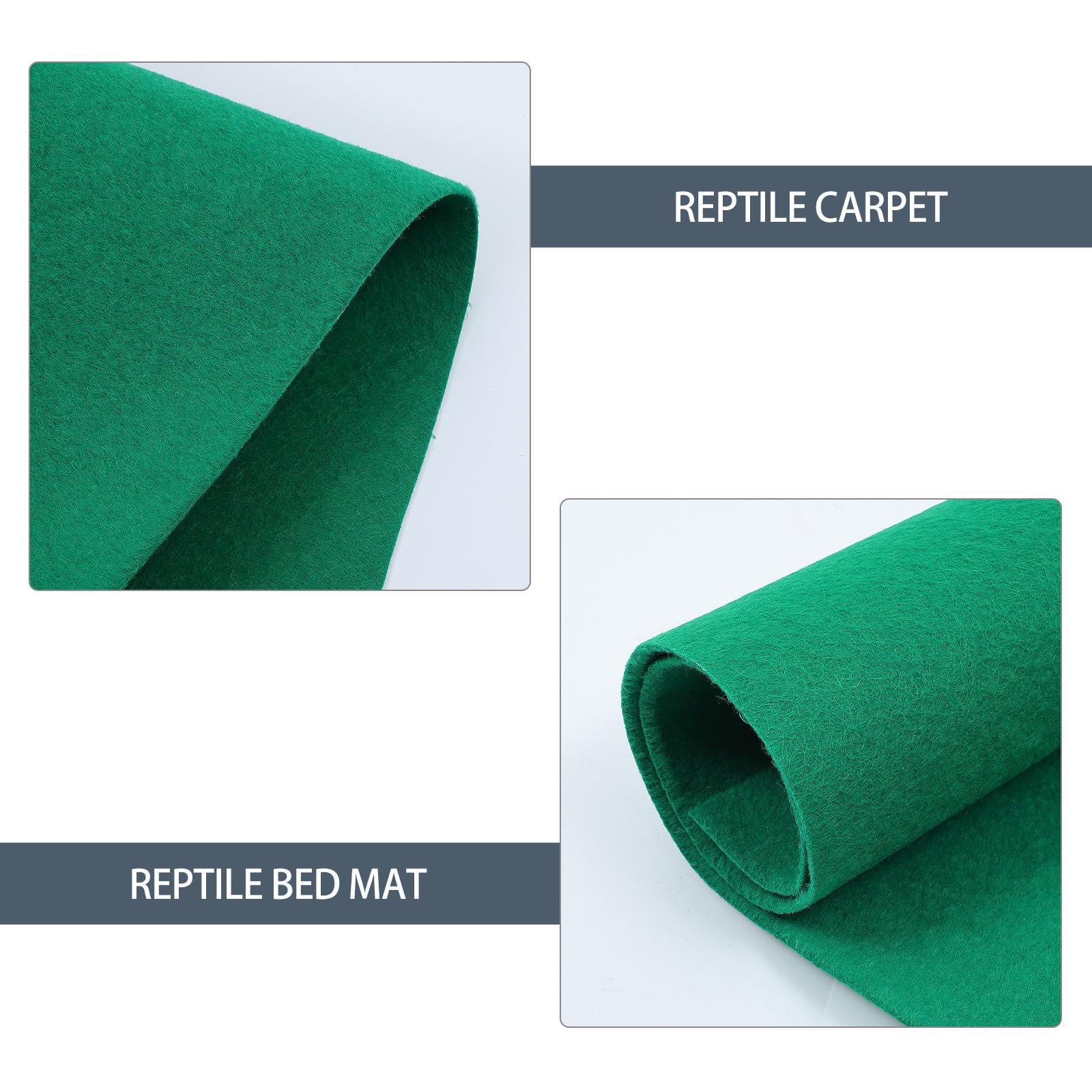 BESPORTBLE Tapis pour Reptiles 120x60 Cm Vert Absorbant, Substrat Respirant et Perméable pour Cage à Lézard, Tortue et Serpent, Revêtement Lavable et Réutilisable pour Habitat D’Animaux