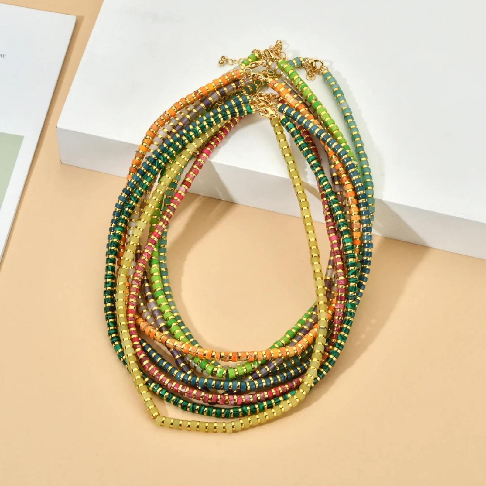 Retro Collana Uomo Donna Gioielli Ciondolo Pendente Necklace Collane Vintage In Pietra Naturale Per Donne, Festa Di Nozze, Amicizia, Ragazze Adolescenti, Boemia