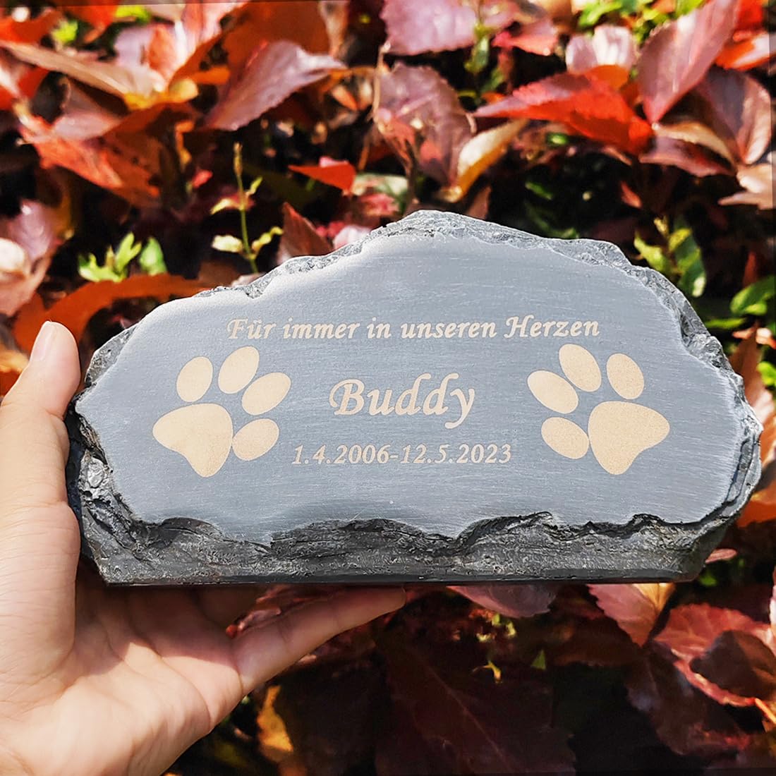 Generisch Personalisierte Hund Memorial Stein im Freien Personalisierte Garten Steine Pet Garden Memorial Stein Hund Grabstein für Grab Katze Grabsteine und Grabmarkierungen
