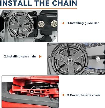 16-Inch Chainsaw Bar and Advance Cut Chainsaw Chain Combo, 3/8LP Pitch, .050 Gauge, 56 Drive Links, Low Vibration Fits for Ryobi Makita Echo Poulan Craftsman Greenworks (160SDEA041)