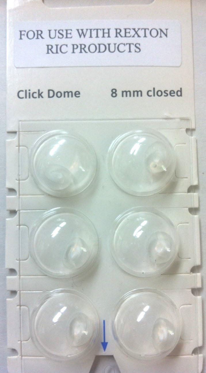 8mm CLOSED CLICK DOMES for REXTON Hearing Aids 6 pack Health & Household