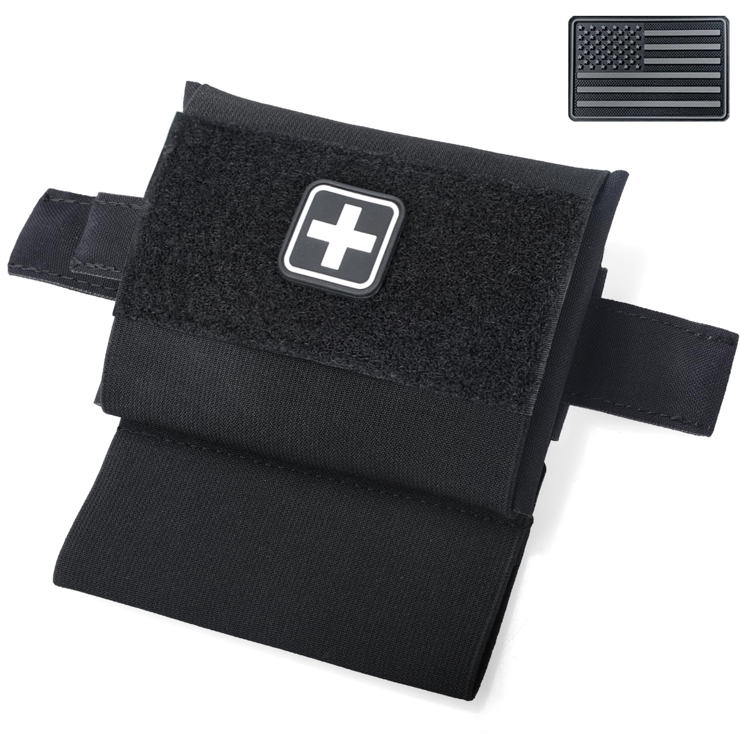 LIVANS Molle IFAK Micro Pochette de traumatisme, Ceinture Tactique de Premiers Secours IFAK Sac médical EMT Survie d'urgence Petite Pochette Portable EDC avec hamac Garrot pour Ceinture de Service